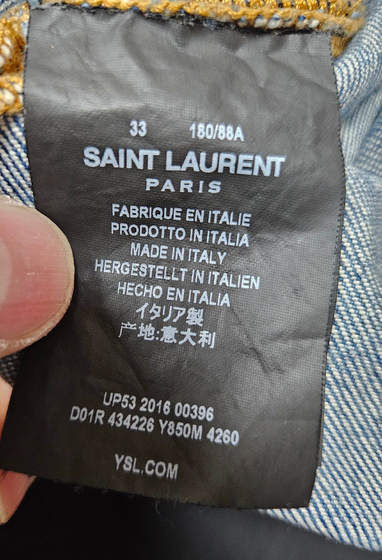 Saint Laurent Paris Saint Laurent Paris Blue Jeans Size US 33 - 4 Thumbnail