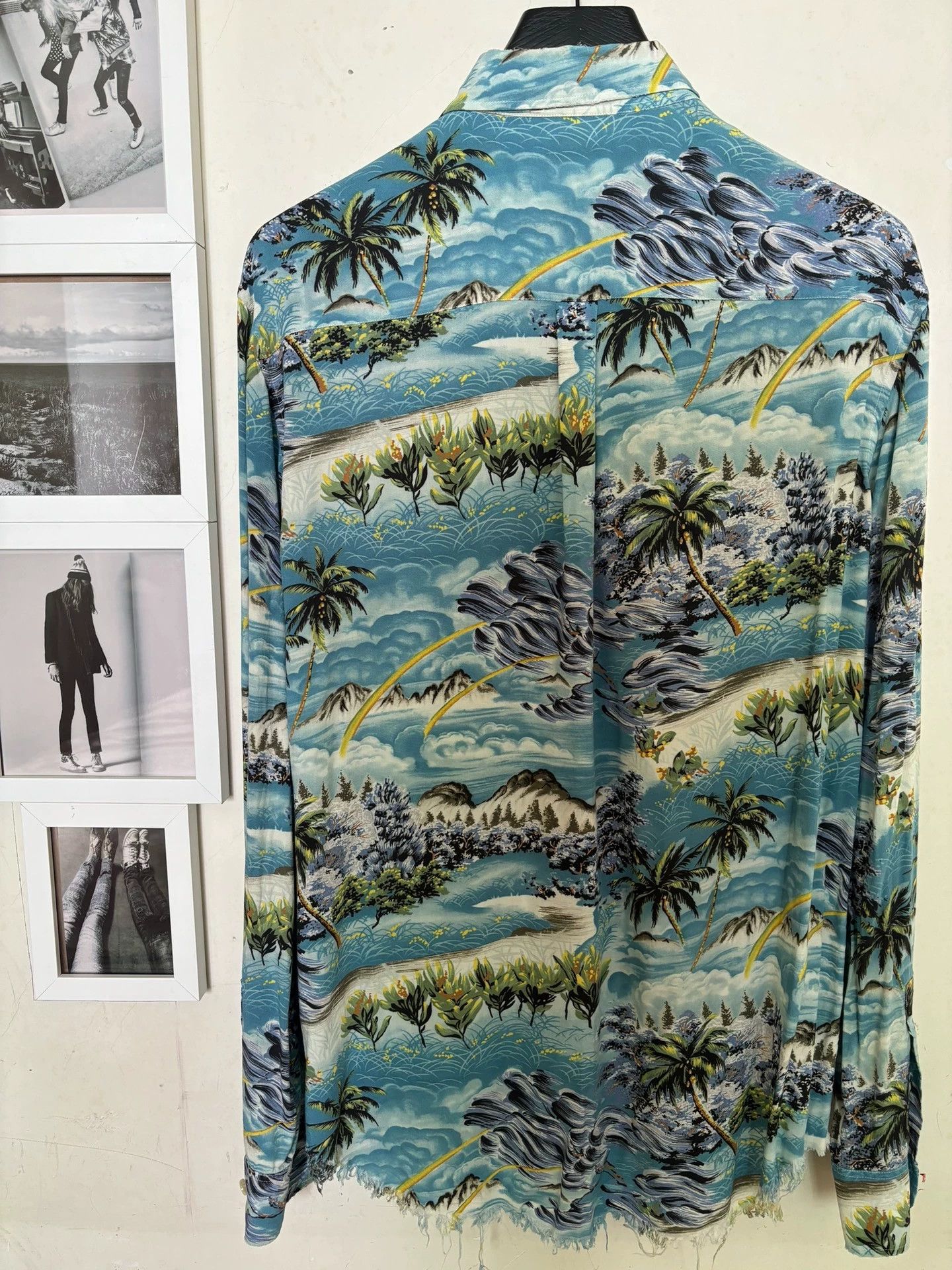 Saint Laurent Paris Saint Laurent Paris Palm Tree Wave Shirt Size US L / EU 52-54 / 3 - 3 Thumbnail