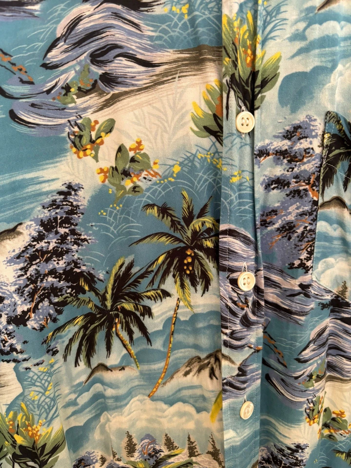 Saint Laurent Paris Saint Laurent Paris Palm Tree Wave Shirt Size US L / EU 52-54 / 3 - 5 Thumbnail