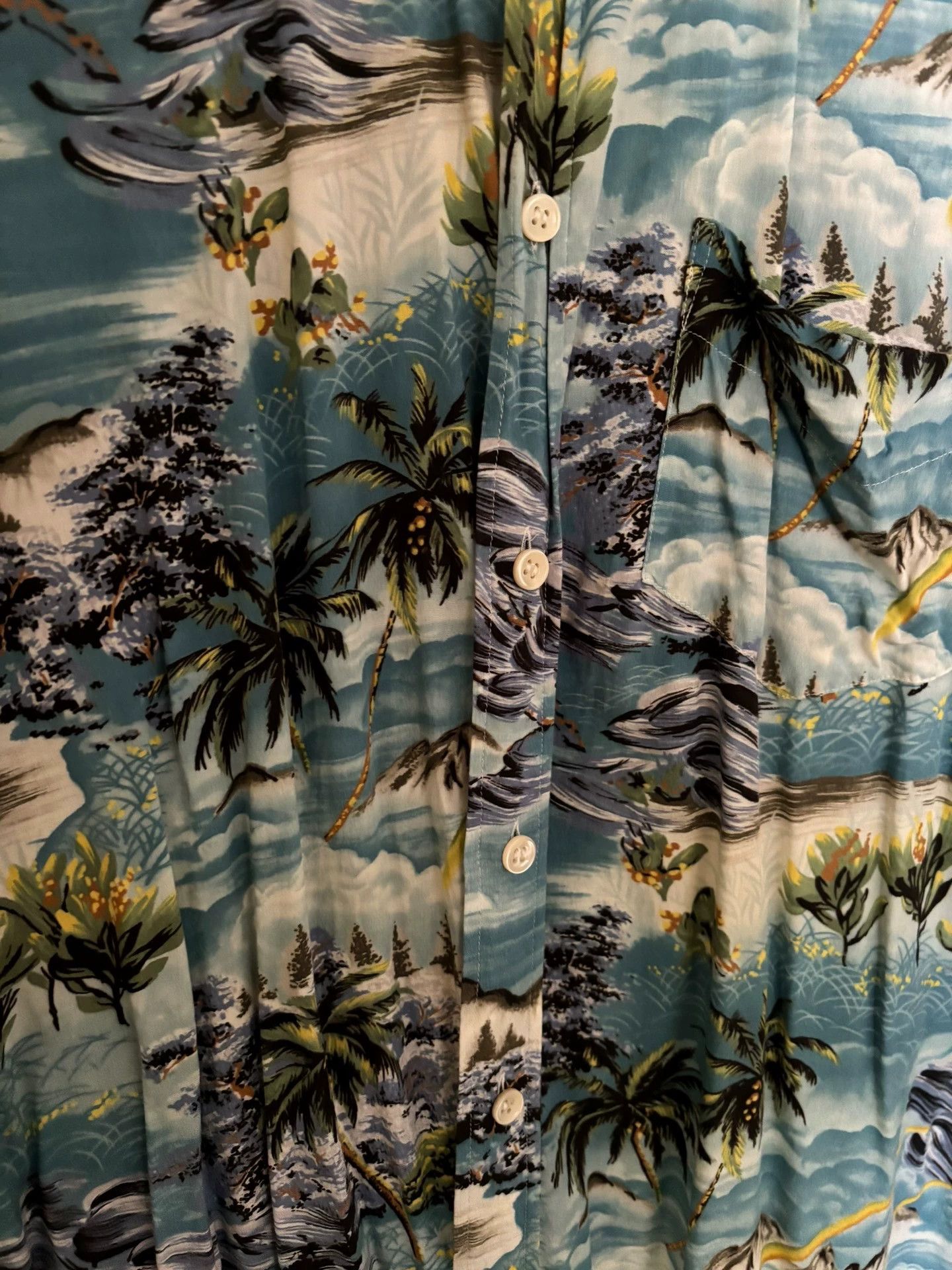 Saint Laurent Paris Saint Laurent Paris Palm Tree Wave Shirt Size US L / EU 52-54 / 3 - 4 Thumbnail