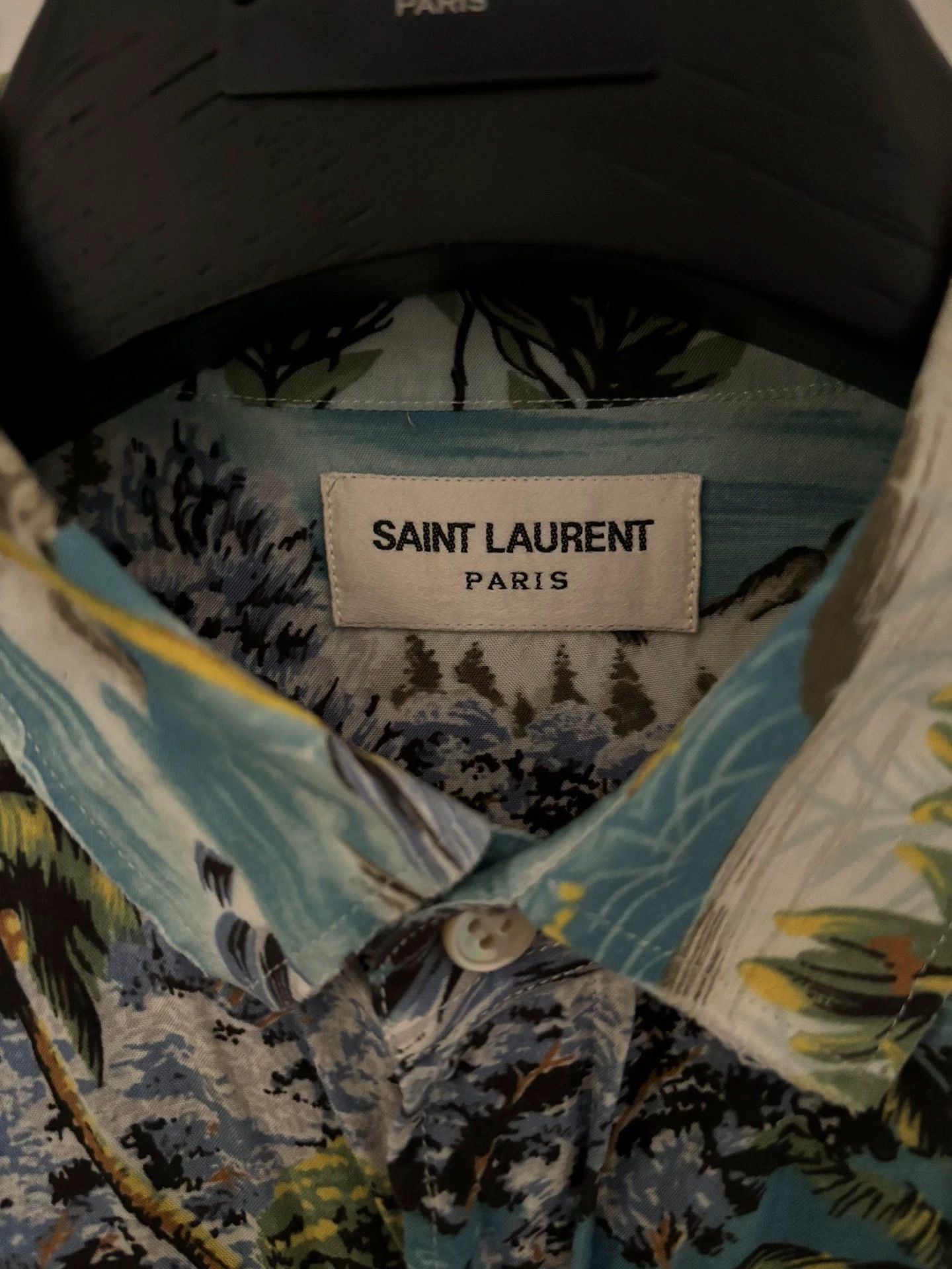 Saint Laurent Paris Saint Laurent Paris Palm Tree Wave Shirt Size US L / EU 52-54 / 3 - 2 Thumbnail