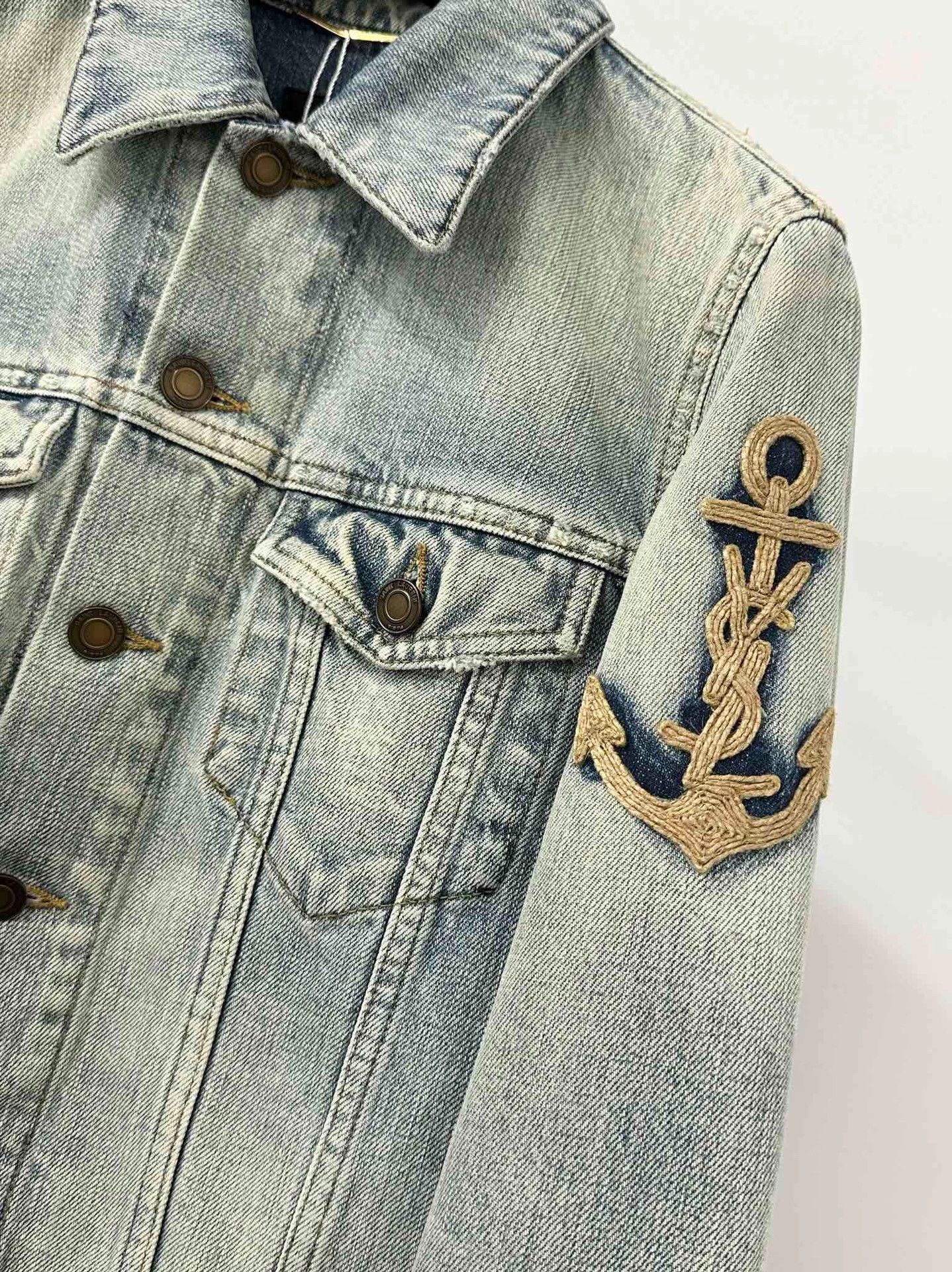 Saint Laurent Paris Saint Laurent Paris Make an old denim jacket Size US M / EU 48-50 / 2 - 3 Thumbnail