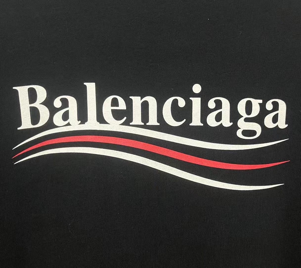 Balenciaga Balenciaga Black Wave Cola Short Sleeve Size US XS / EU 42 / 0 - 6 Thumbnail