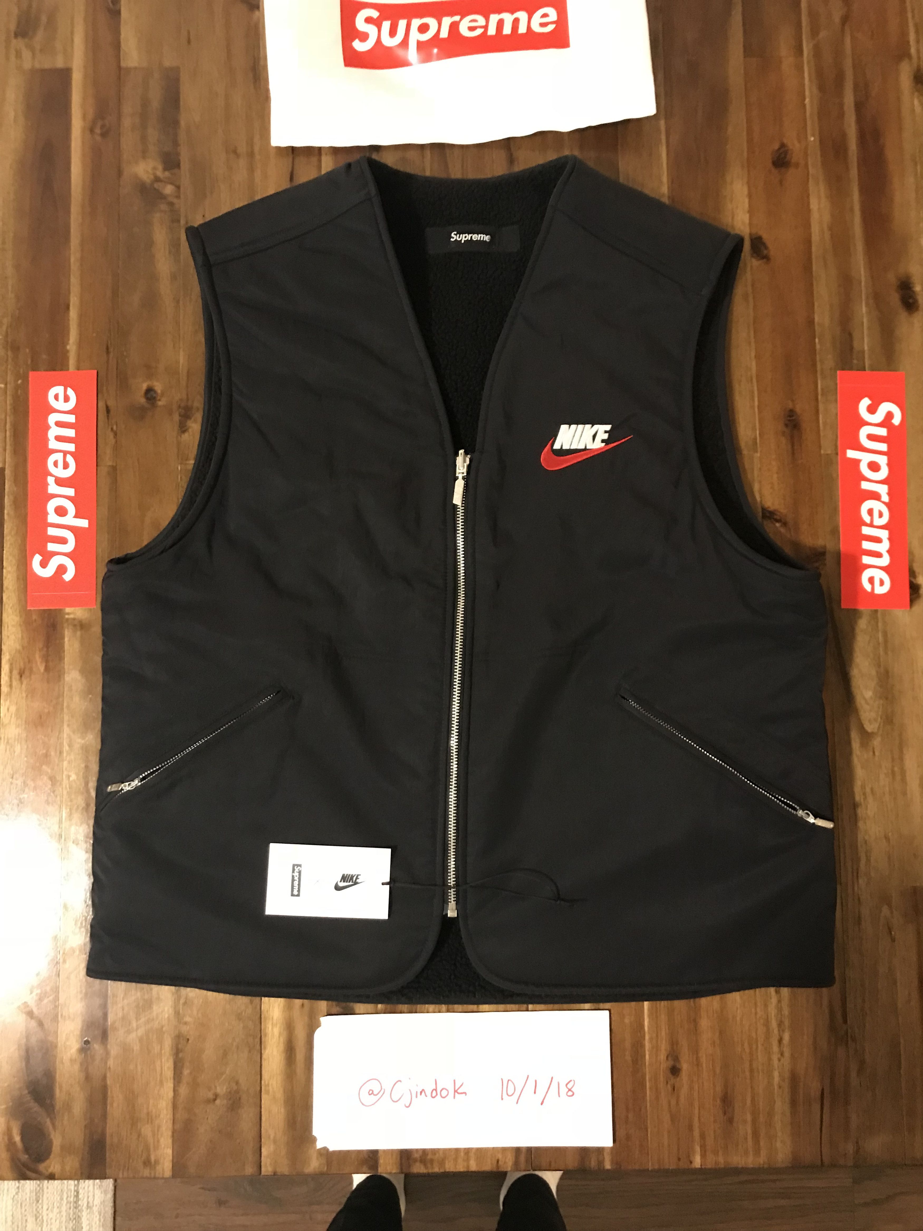 Supreme Supreme x Nike Reversible Nylon Sherpa Vest | Grailed