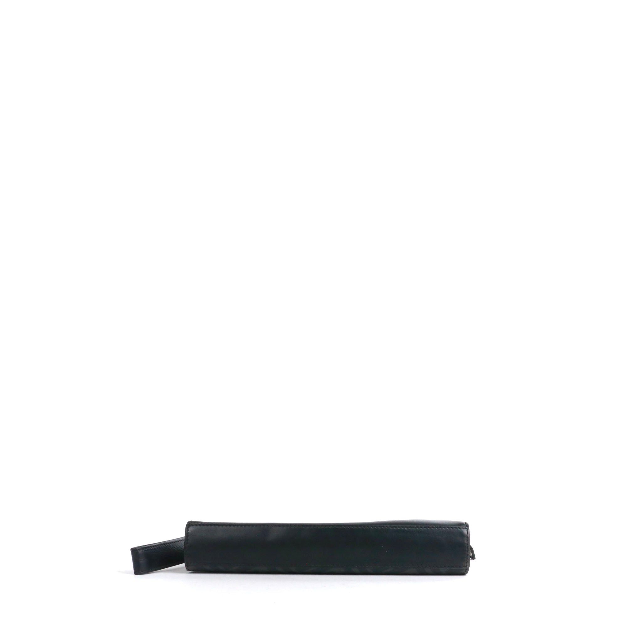 Fendi FENDI - Fendi Diagonal clutch in coated canvas and black leather Size ONE SIZE - 4 Thumbnail