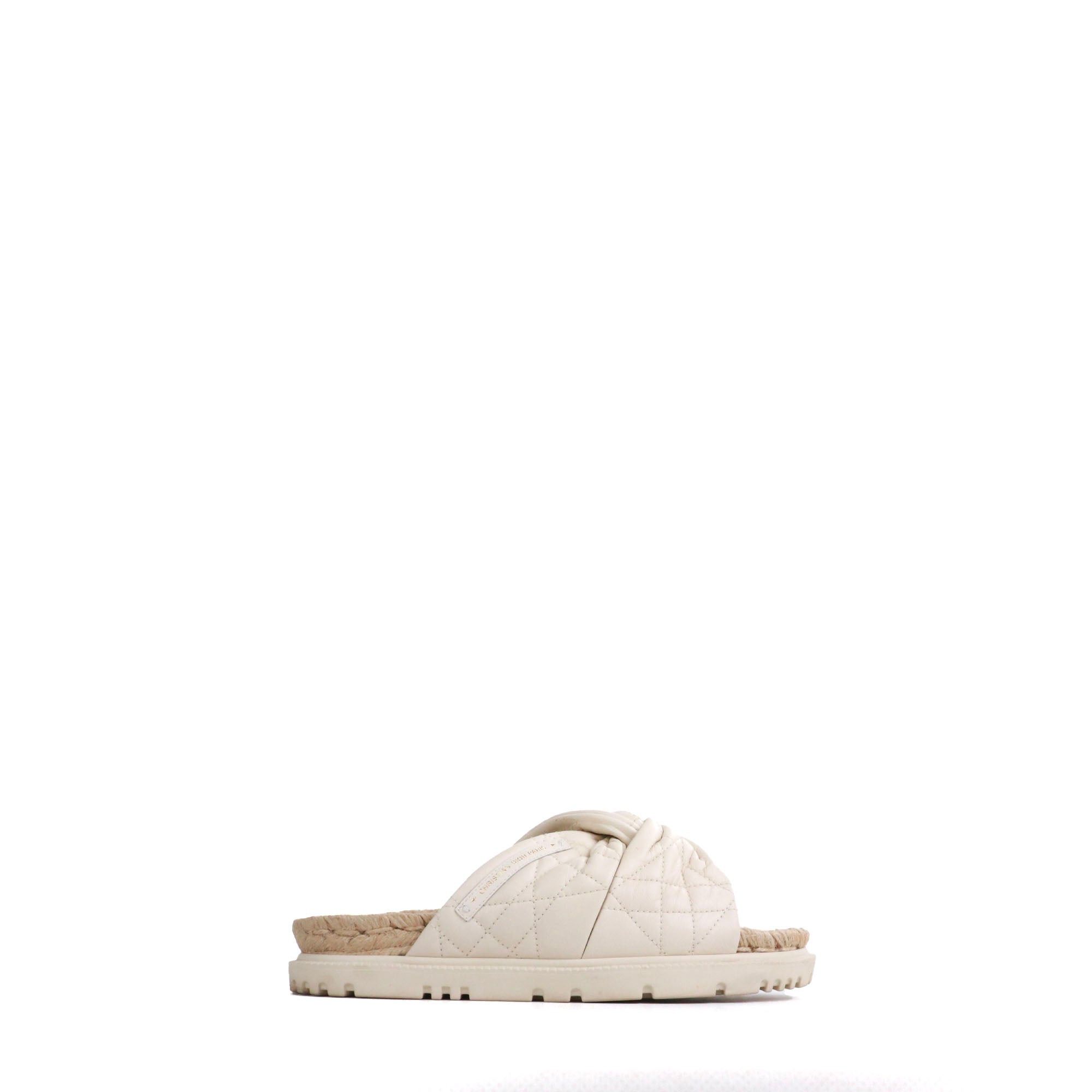 Dior DIOR - Dior D-Twist sandals in off-white leather (T38) Size US 7 / IT 37 - 2 Thumbnail