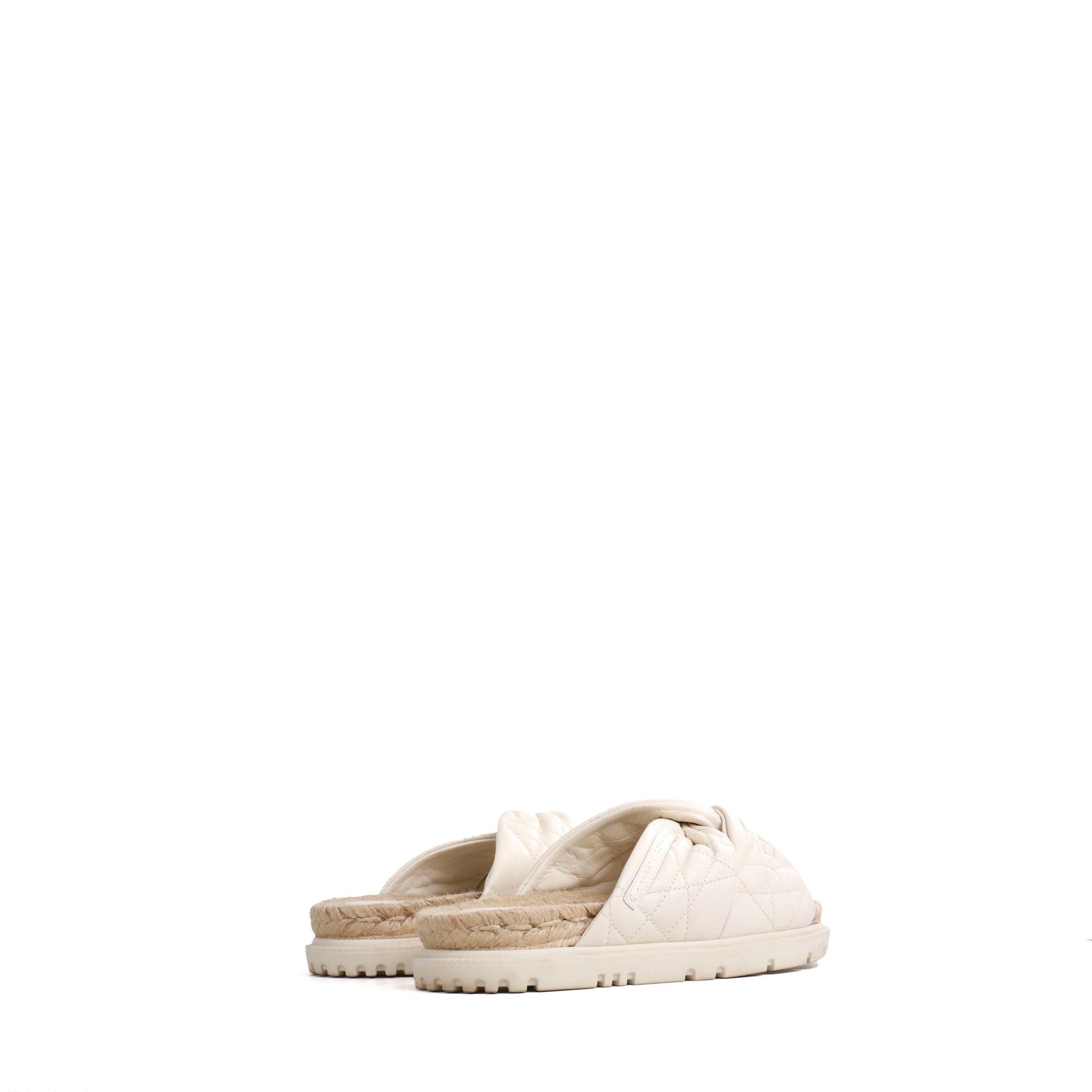 Dior DIOR - Dior D-Twist sandals in off-white leather (T38) Size US 7 / IT 37 - 3 Thumbnail