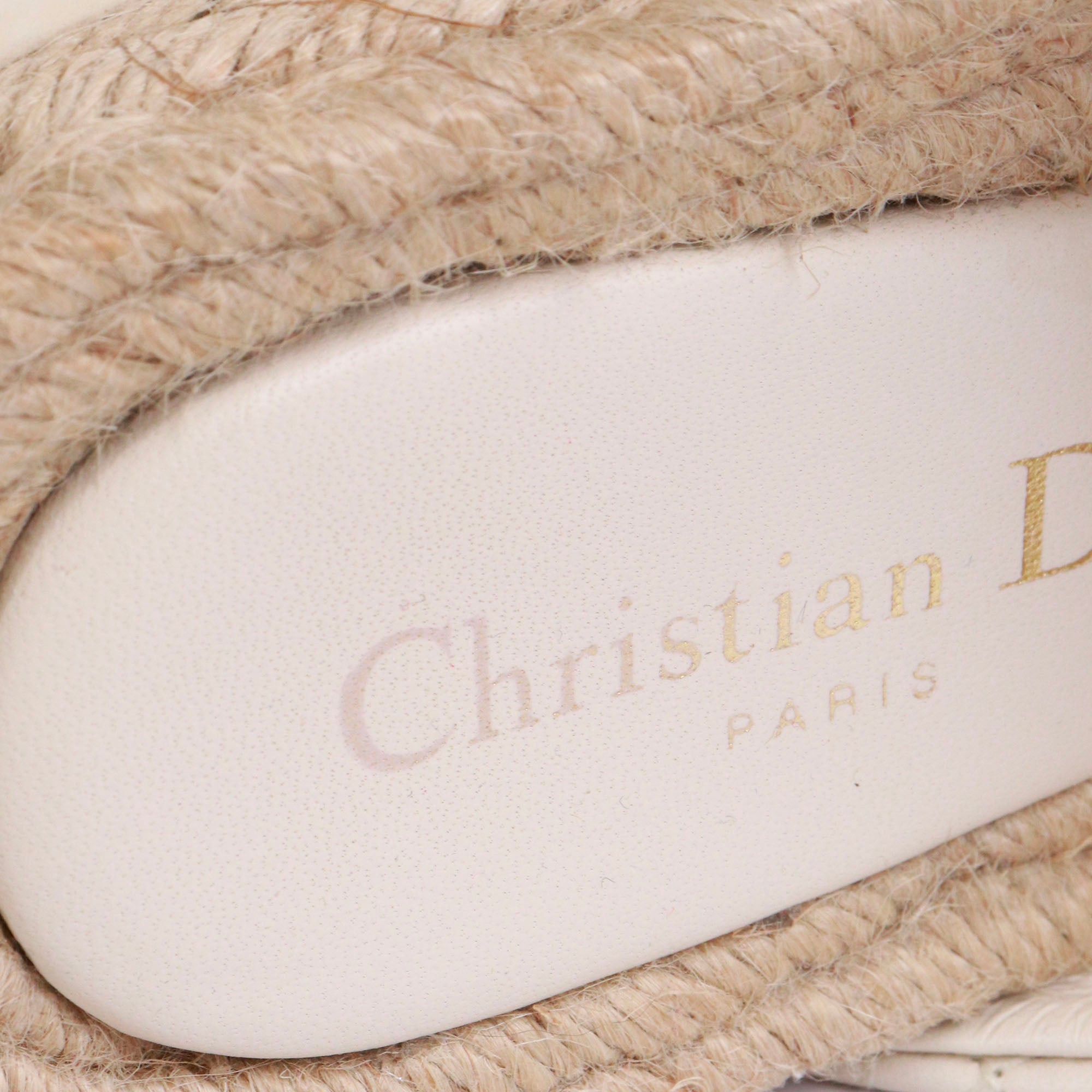 Dior DIOR - Dior D-Twist sandals in off-white leather (T38) Size US 7 / IT 37 - 7 Thumbnail