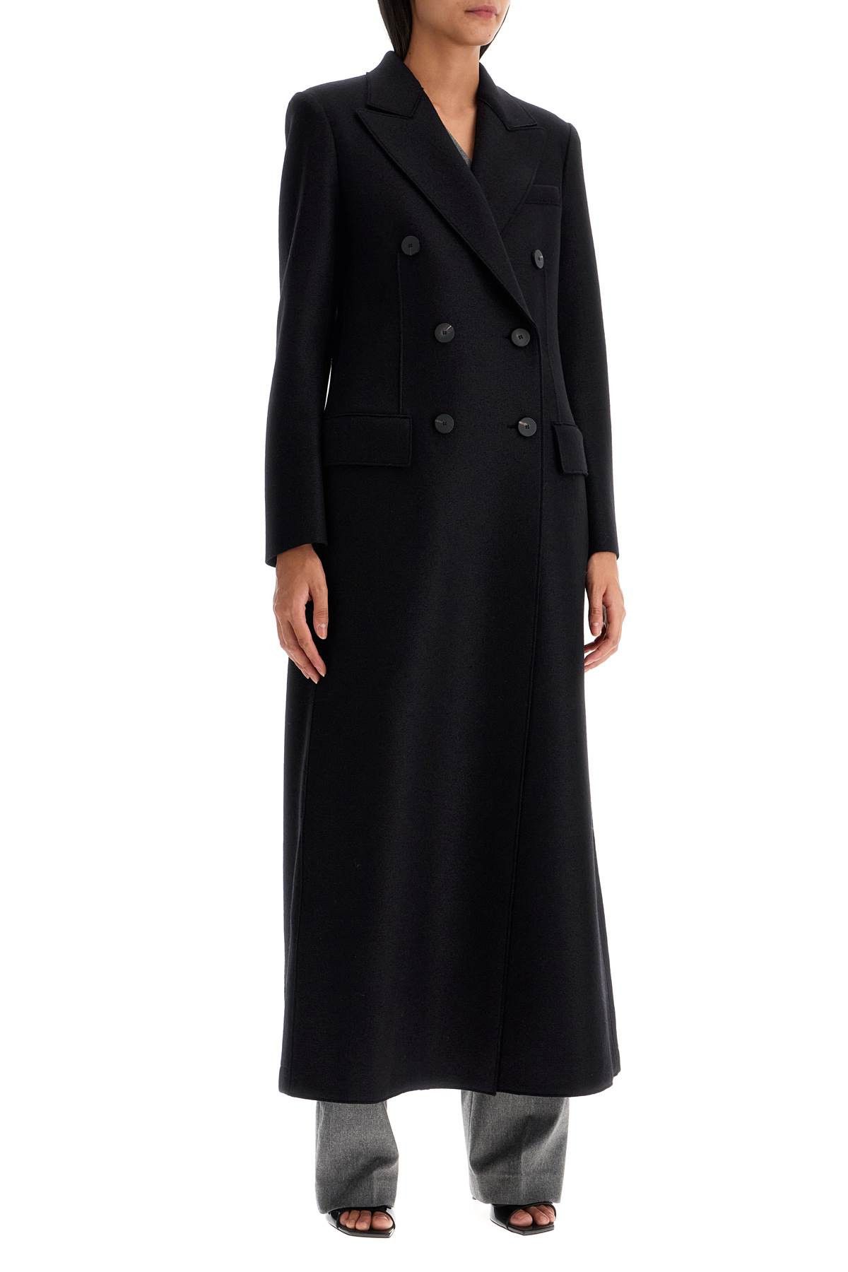 Harris Wharf London HARRIS WHARF LONDON Double-Breasted Pressed Wool Coat Size S / US 4 / IT 40 - 2 Thumbnail
