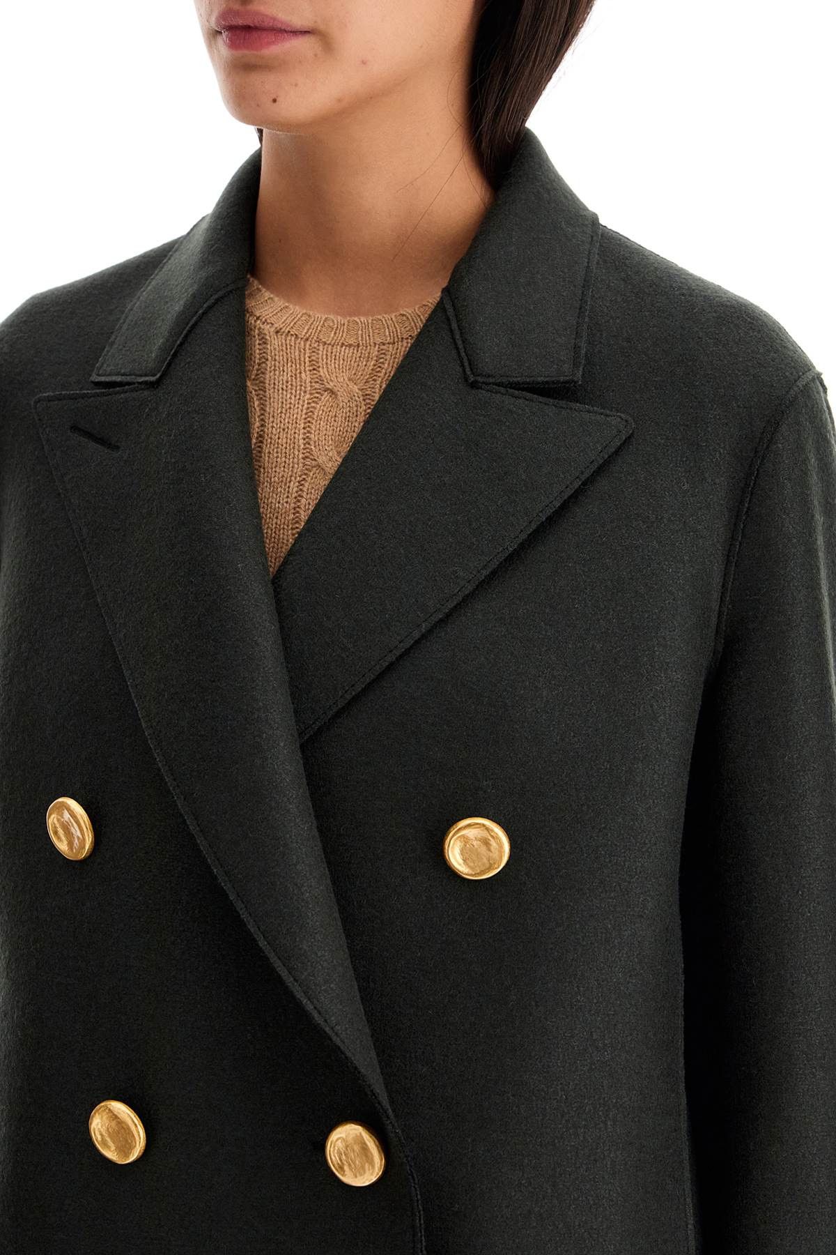 Harris Wharf London HARRIS WHARF LONDON Double-Breasted Wool Pressed Caban Size S / US 4 / IT 40 - 4 Thumbnail