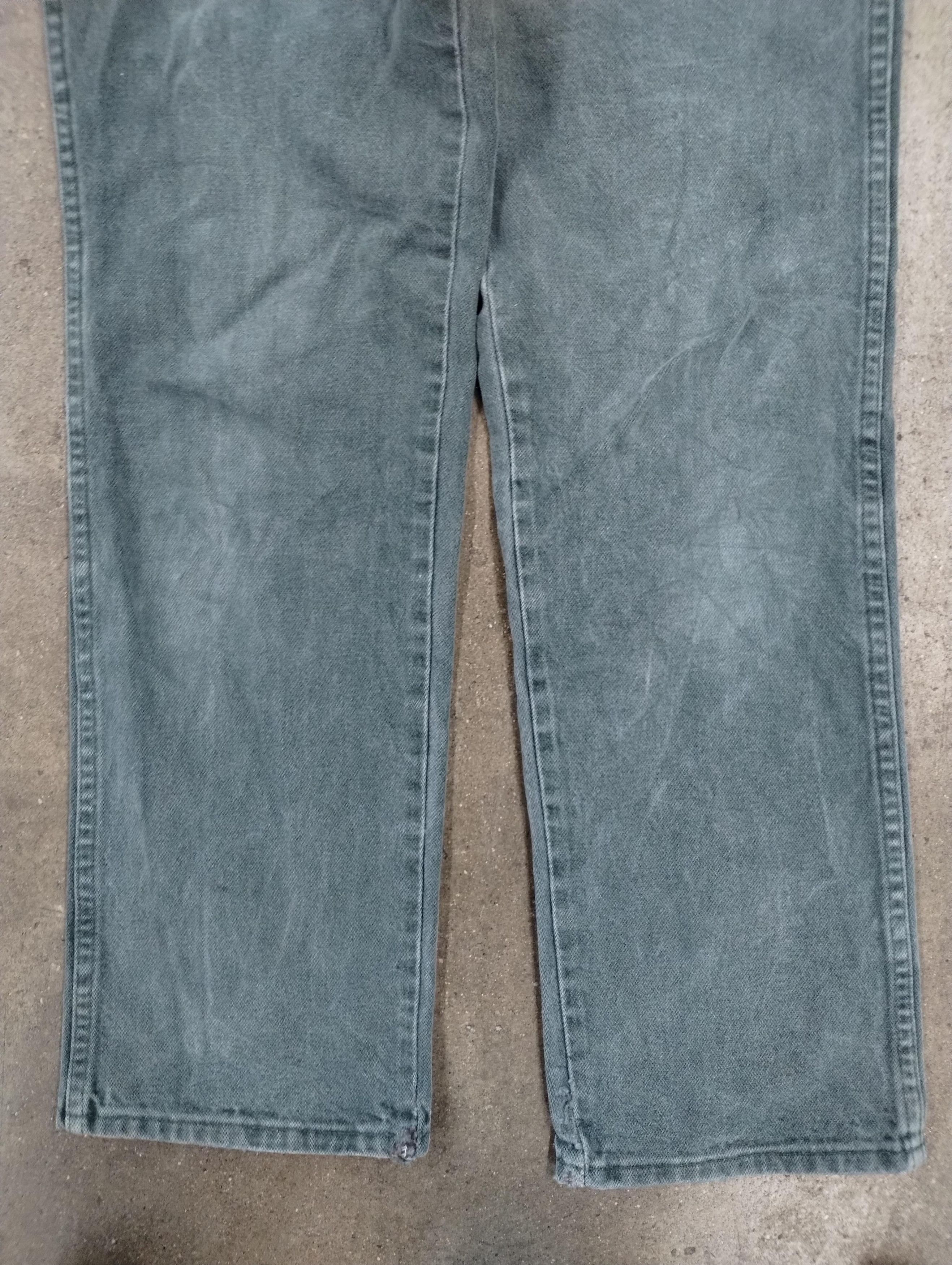 Jean × Vintage Vintage Wranglers Distressed Teal Denim Size US 33 - 2 Thumbnail