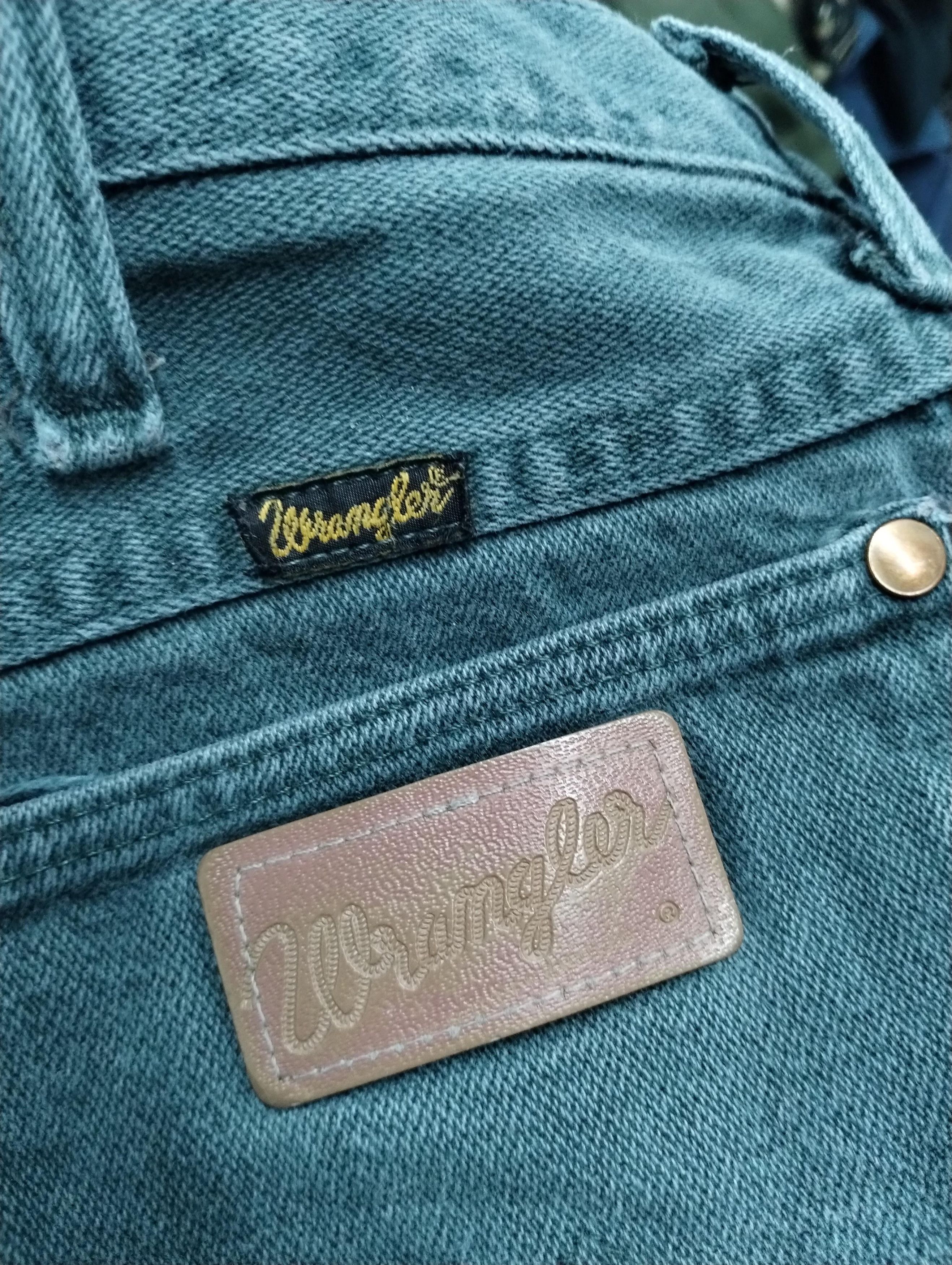Jean × Vintage Vintage Wranglers Distressed Teal Denim Size US 33 - 4 Thumbnail