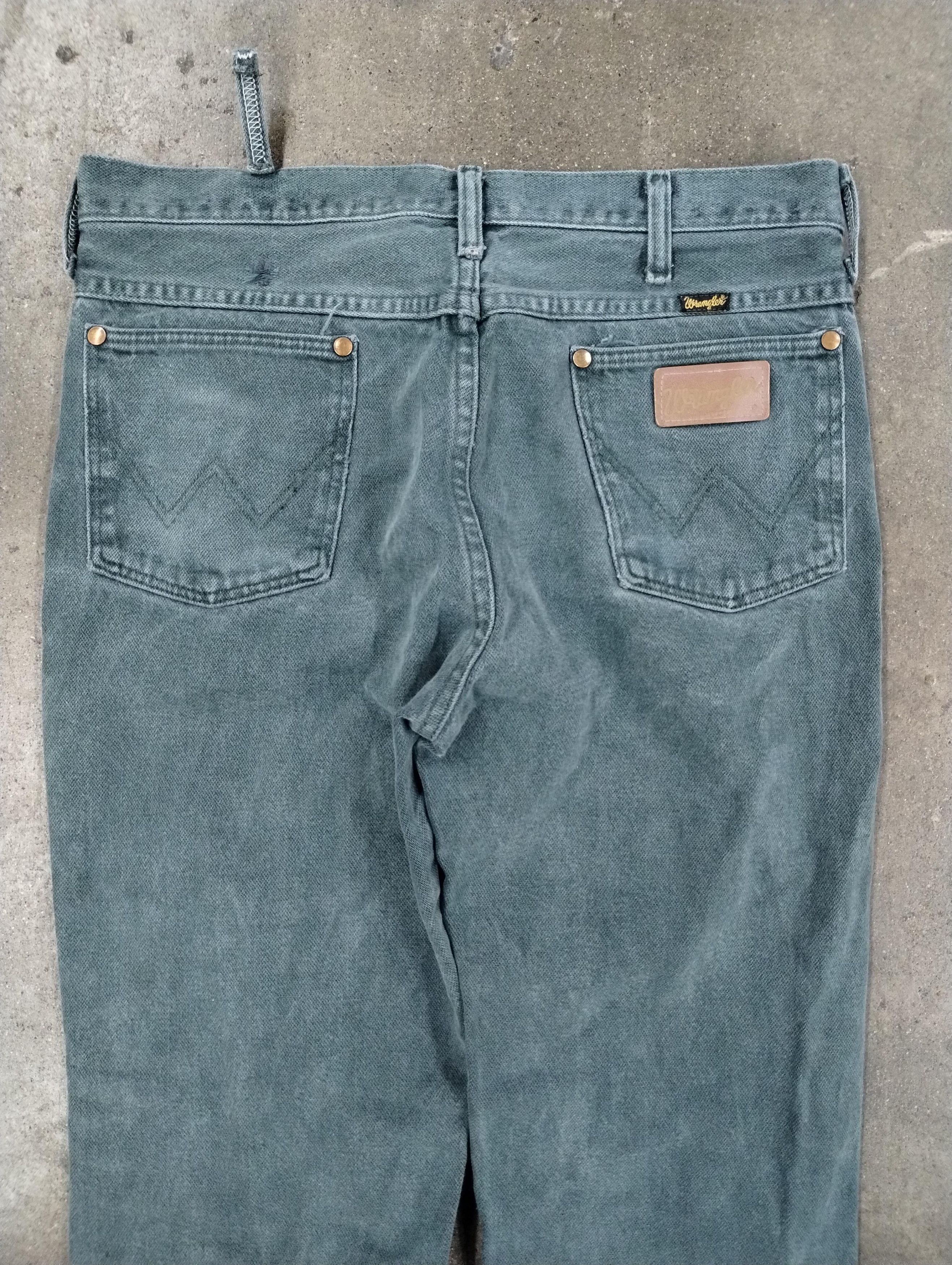 Jean × Vintage Vintage Wranglers Distressed Teal Denim Size US 33 - 7 Thumbnail