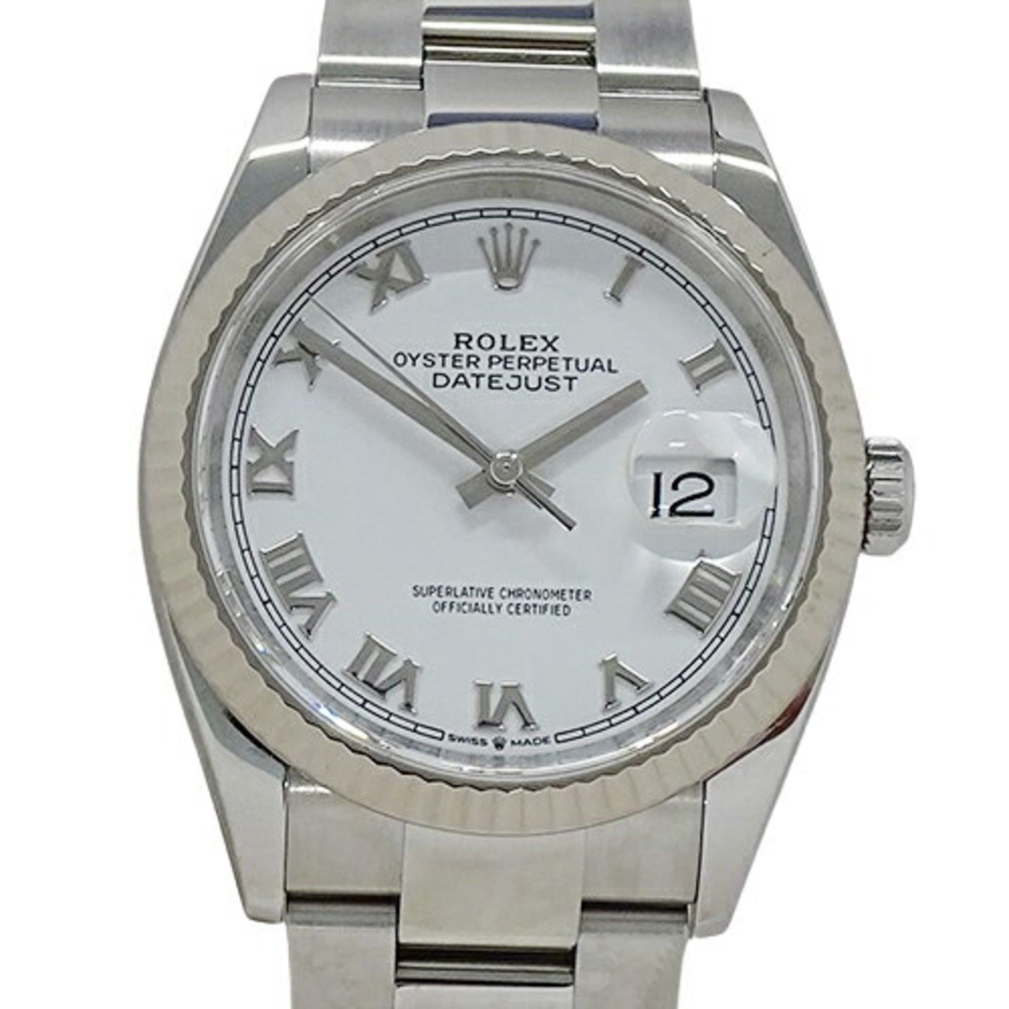 Rolex Rolex Datejust 126234 Y serial number watch men's automatic AT stainless steel SS white gold WG silver Roman polished Size ONE SIZE - 3 Thumbnail