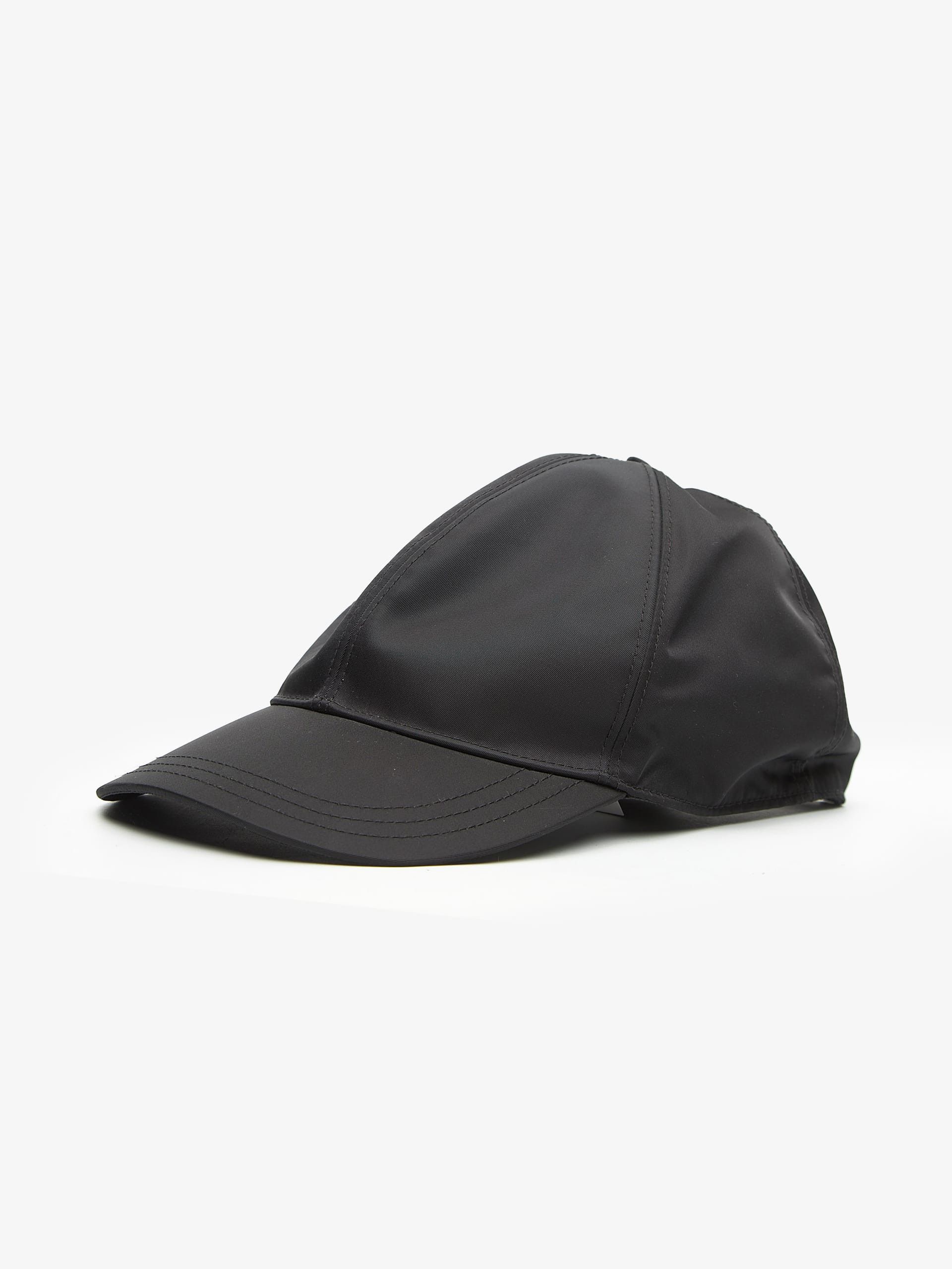 Prada Black Polyamide Logo Patched Cap Size ONE SIZE - 2 Thumbnail