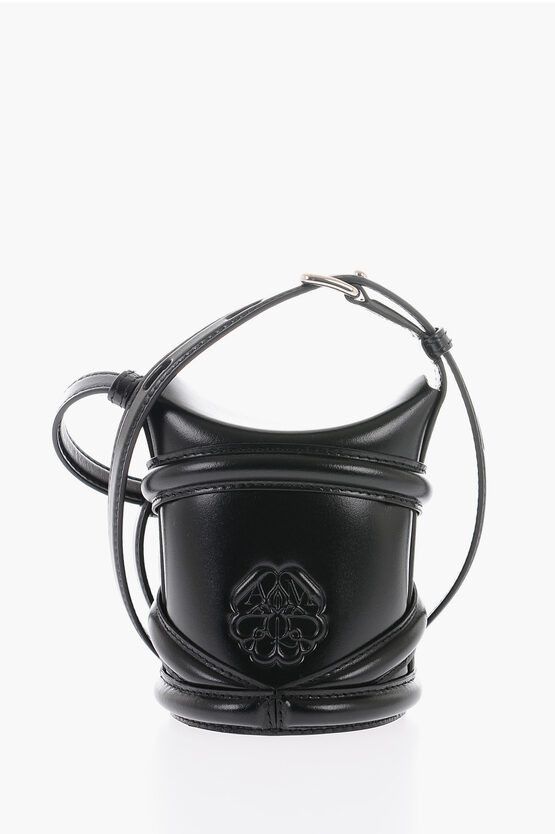 Alexander McQueen Leather The Curve Crossbody MiniI Bag with Logo Size ONE SIZE - 2 Thumbnail
