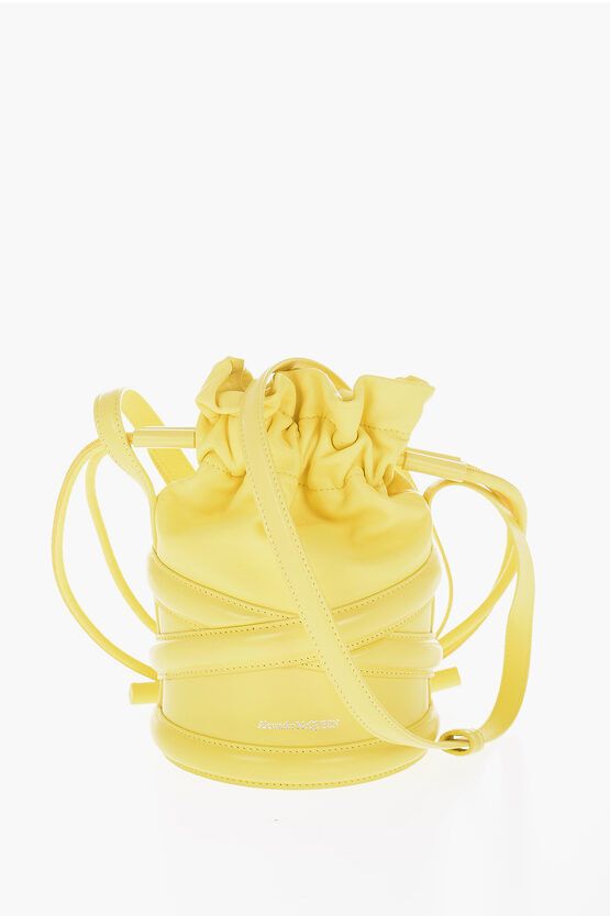 Alexander McQueen Leather Bucket Bag with Embossed Logo Size ONE SIZE - 2 Thumbnail