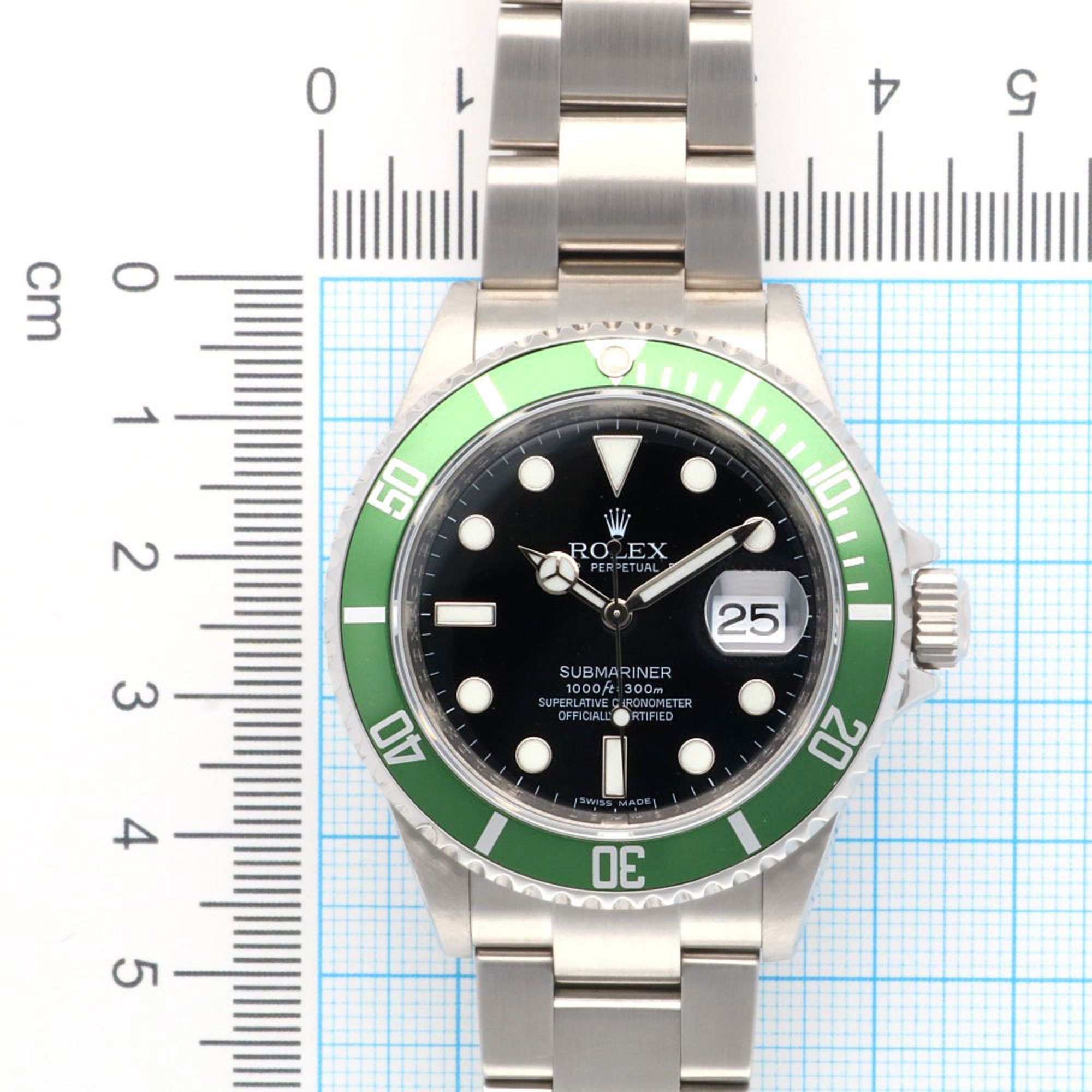Rolex Rolex Submariner Oyster Perpetual Watch Stainless Steel 16610LV Automatic Men's ROLEX V Serial 2009 Model Overhauled Size ONE SIZE - 10 Thumbnail
