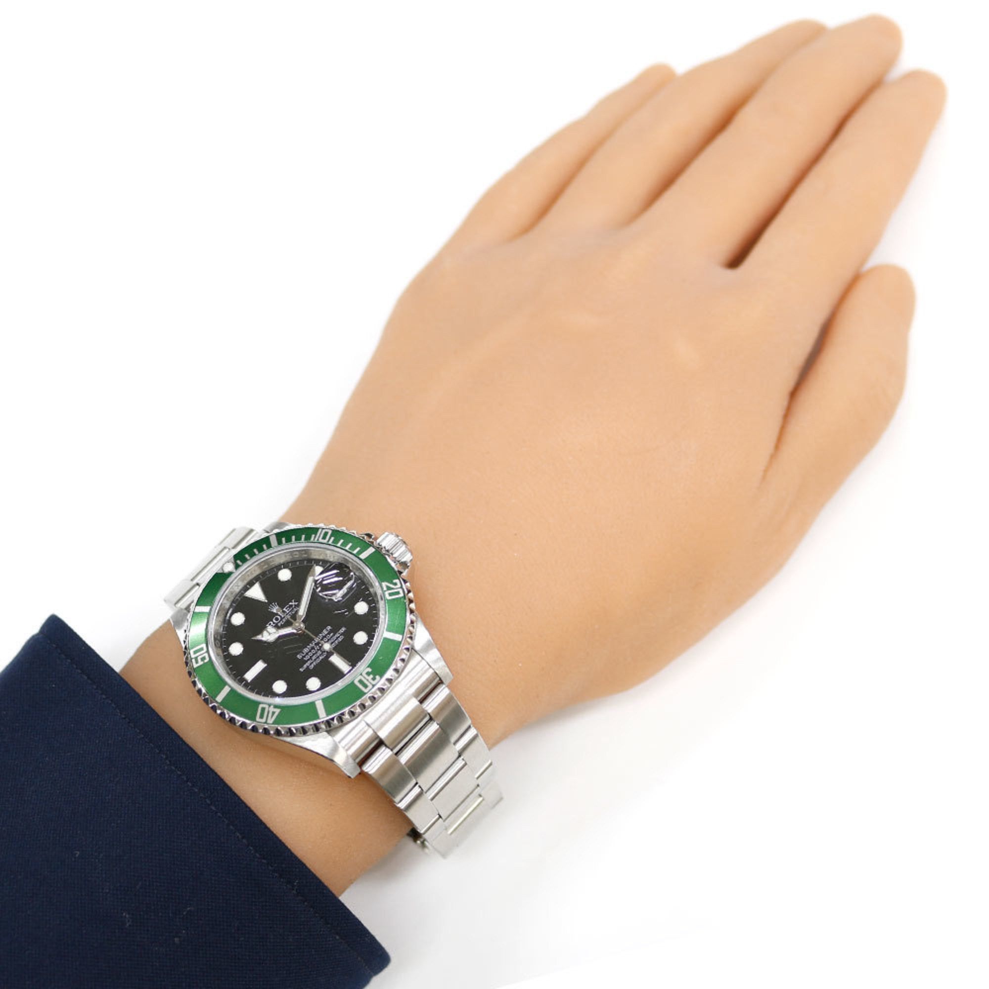 Rolex Rolex Submariner Oyster Perpetual Watch Stainless Steel 16610LV Automatic Men's ROLEX V Serial 2009 Model Overhauled Size ONE SIZE - 2 Thumbnail