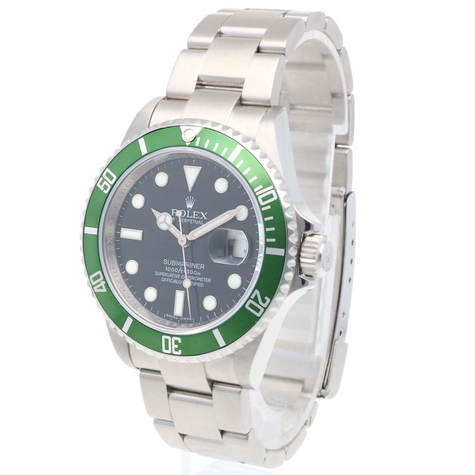 Rolex Rolex Submariner Oyster Perpetual Watch Stainless Steel 16610LV Automatic Men's ROLEX V Serial 2009 Model Overhauled Size ONE SIZE - 3 Thumbnail