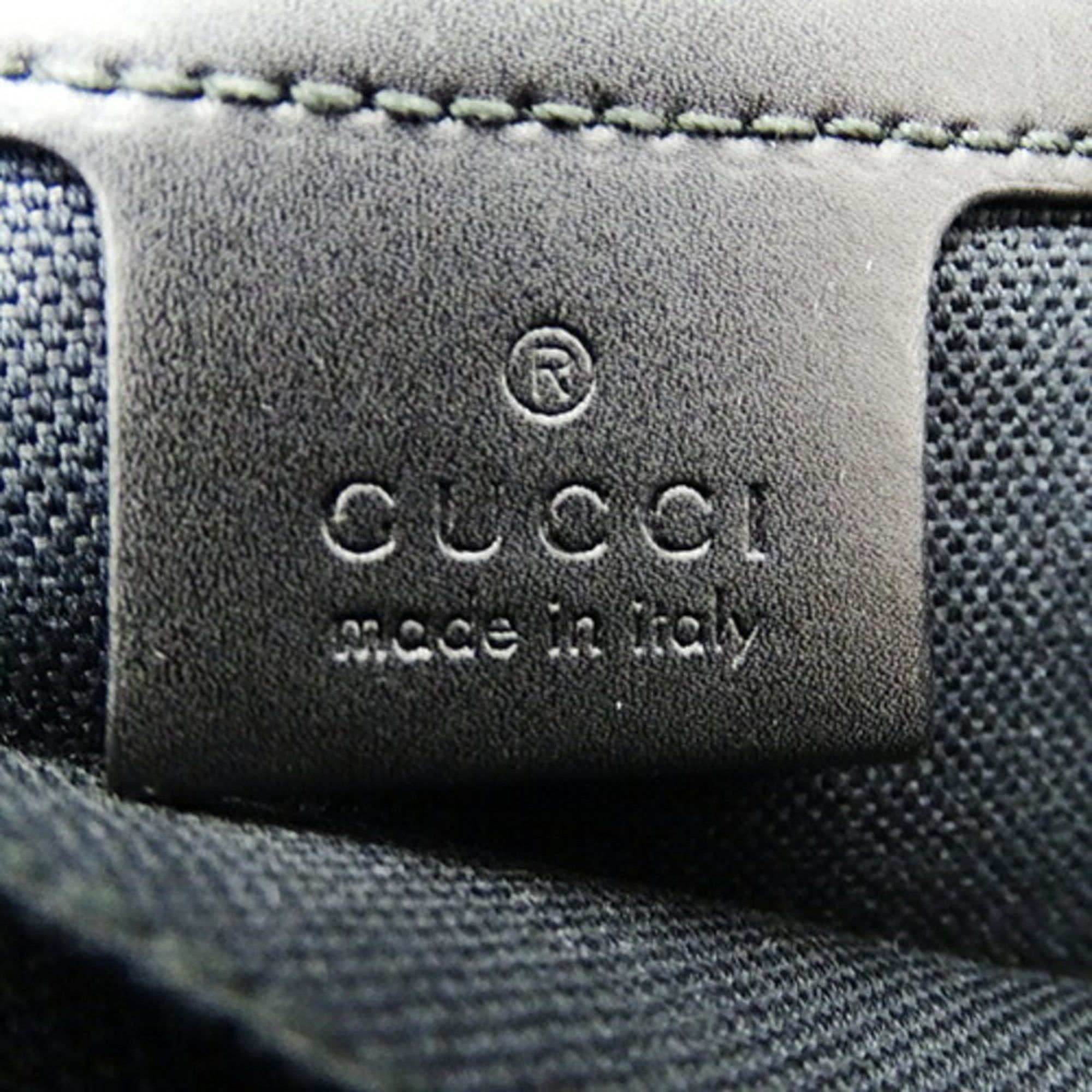 Gucci GUCCI Bag Men's Body Waist GG Supreme Web Black 474293 Compact Size ONE SIZE - 8 Thumbnail