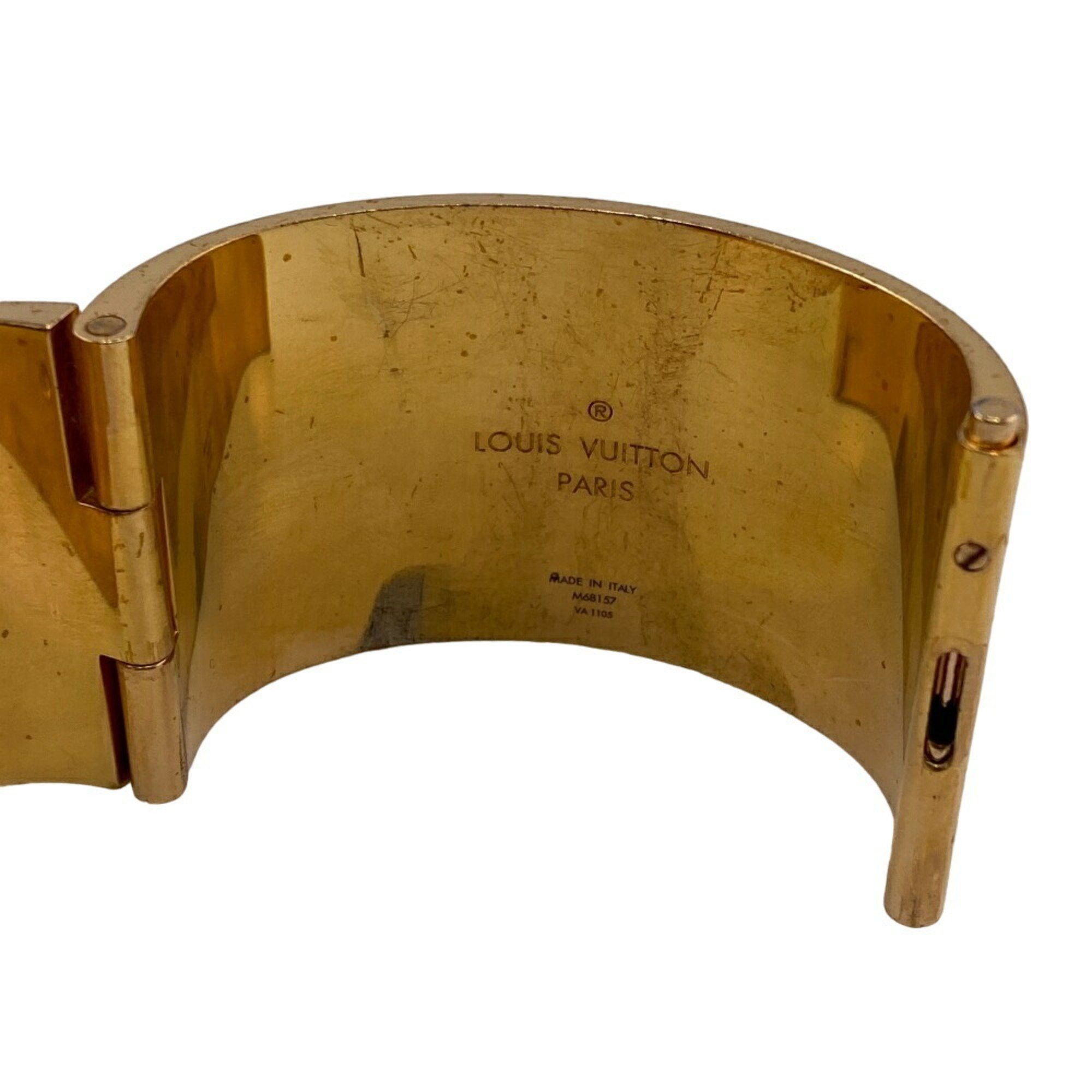 Louis Vuitton LOUIS VUITTON M68157 Essential V Rhinestone Bangle Gold Unisex Size ONE SIZE - 7 Thumbnail