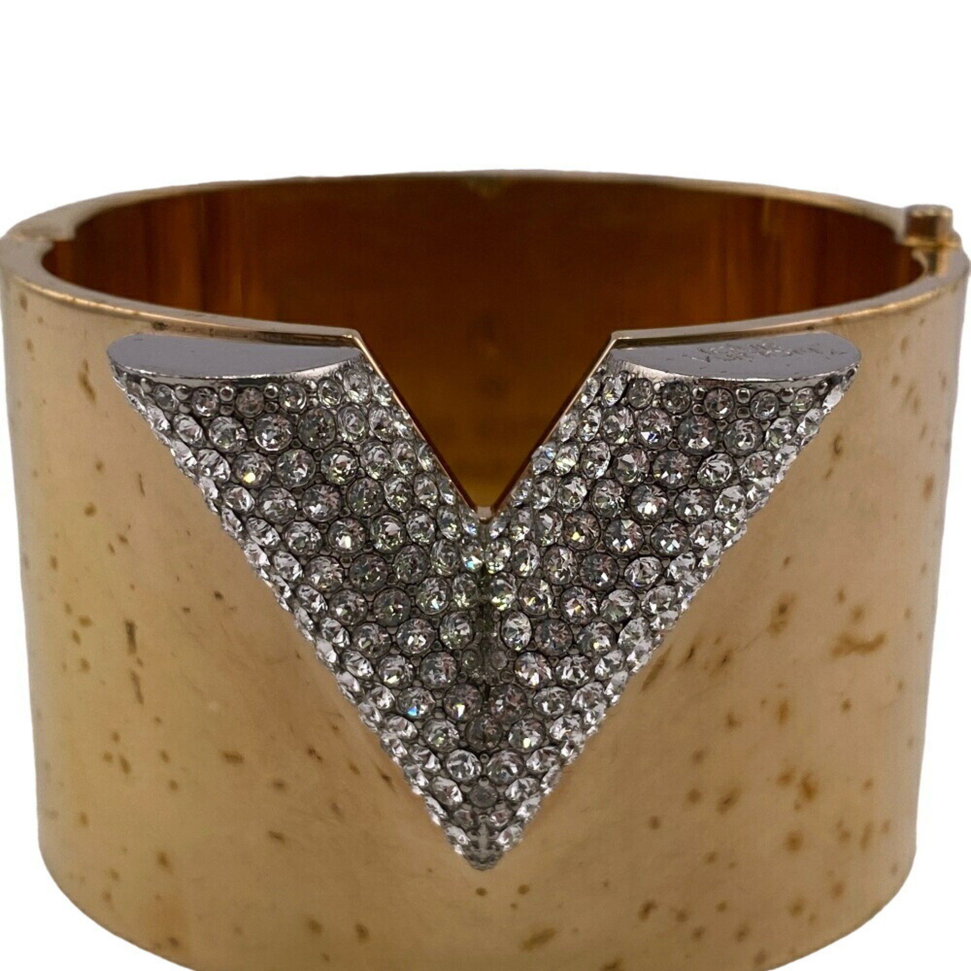 Louis Vuitton LOUIS VUITTON M68157 Essential V Rhinestone Bangle Gold Unisex Size ONE SIZE - 5 Thumbnail