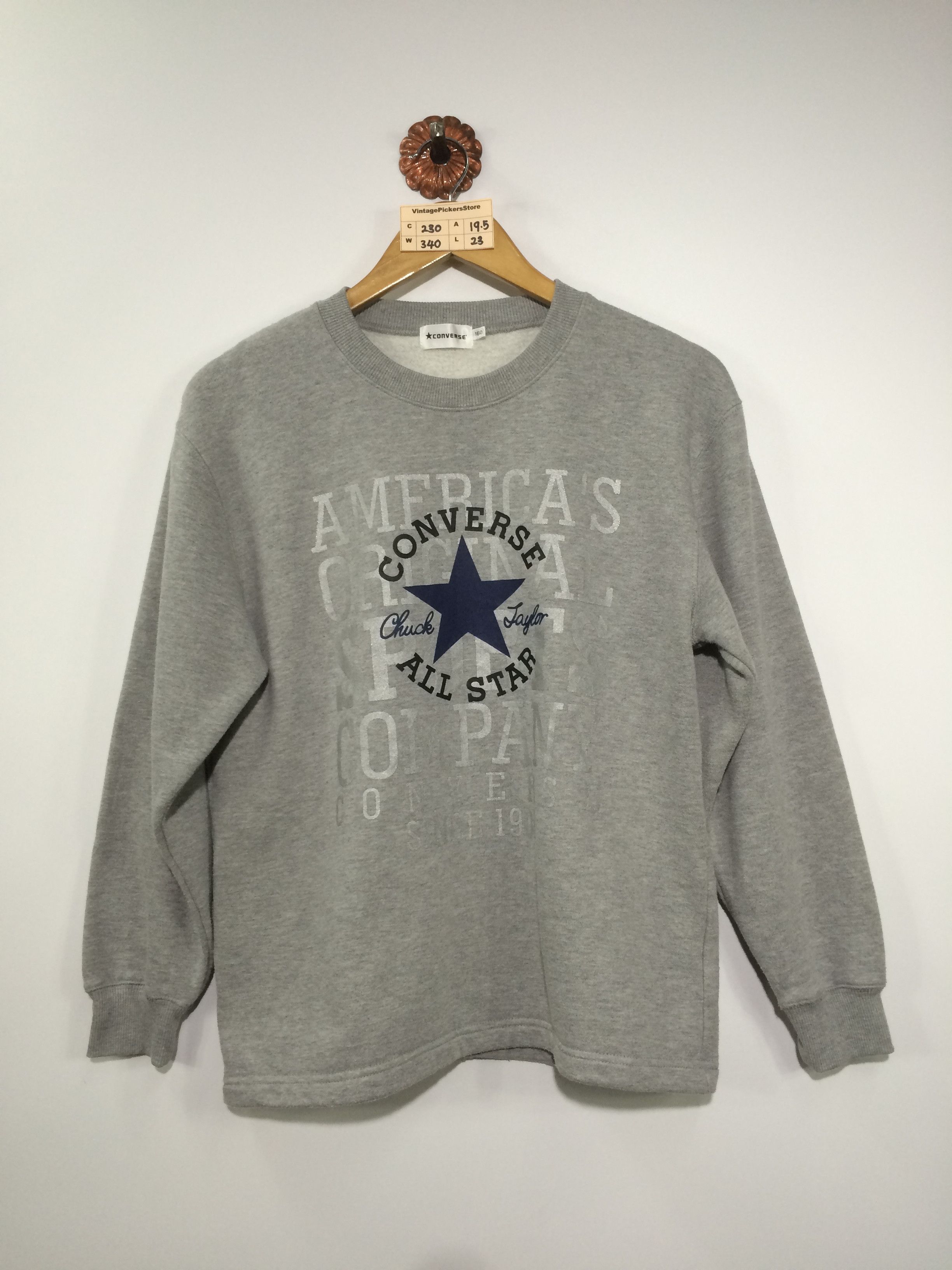 Vintage 90's CONVERSE Chuck Taylor Light Sweater Small Unisex