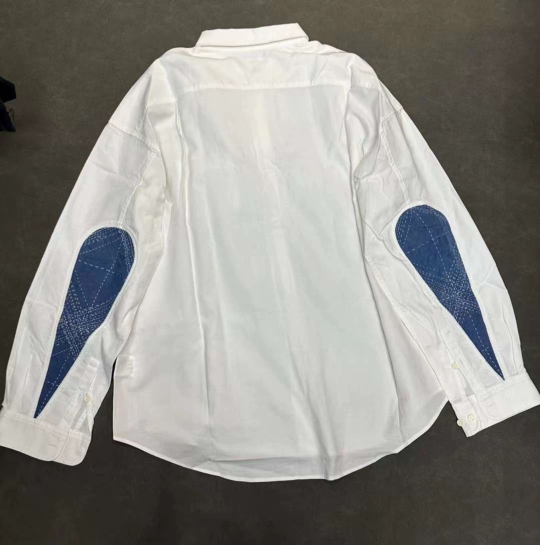 Visvim Visvim Albacore Button Down Shirt Long Sleeves Sashiko White (21FW) Size US XL / EU 56 / 4 - 2 Thumbnail