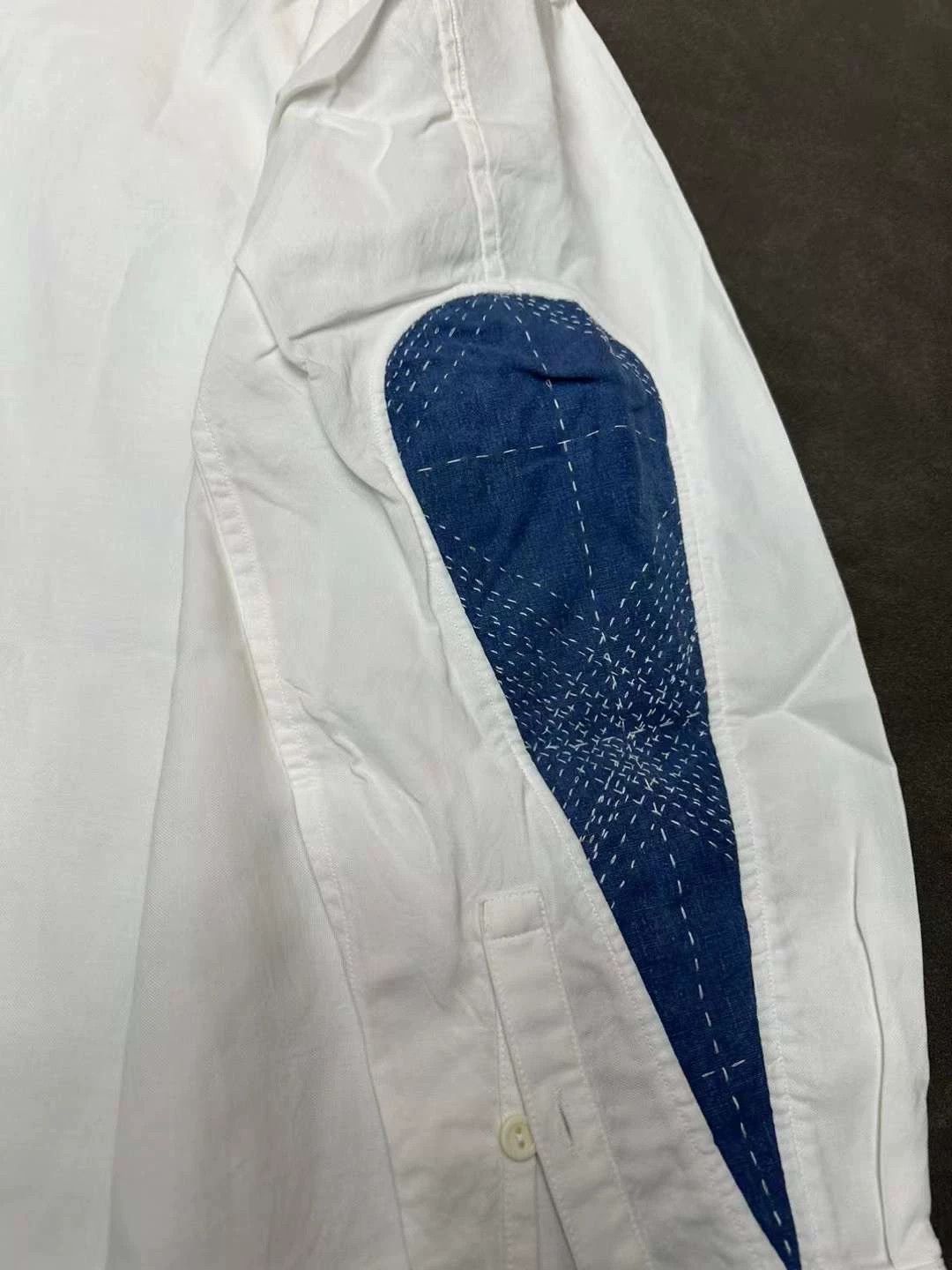 Visvim Visvim Albacore Button Down Shirt Long Sleeves Sashiko White (21FW) Size US XL / EU 56 / 4 - 3 Thumbnail