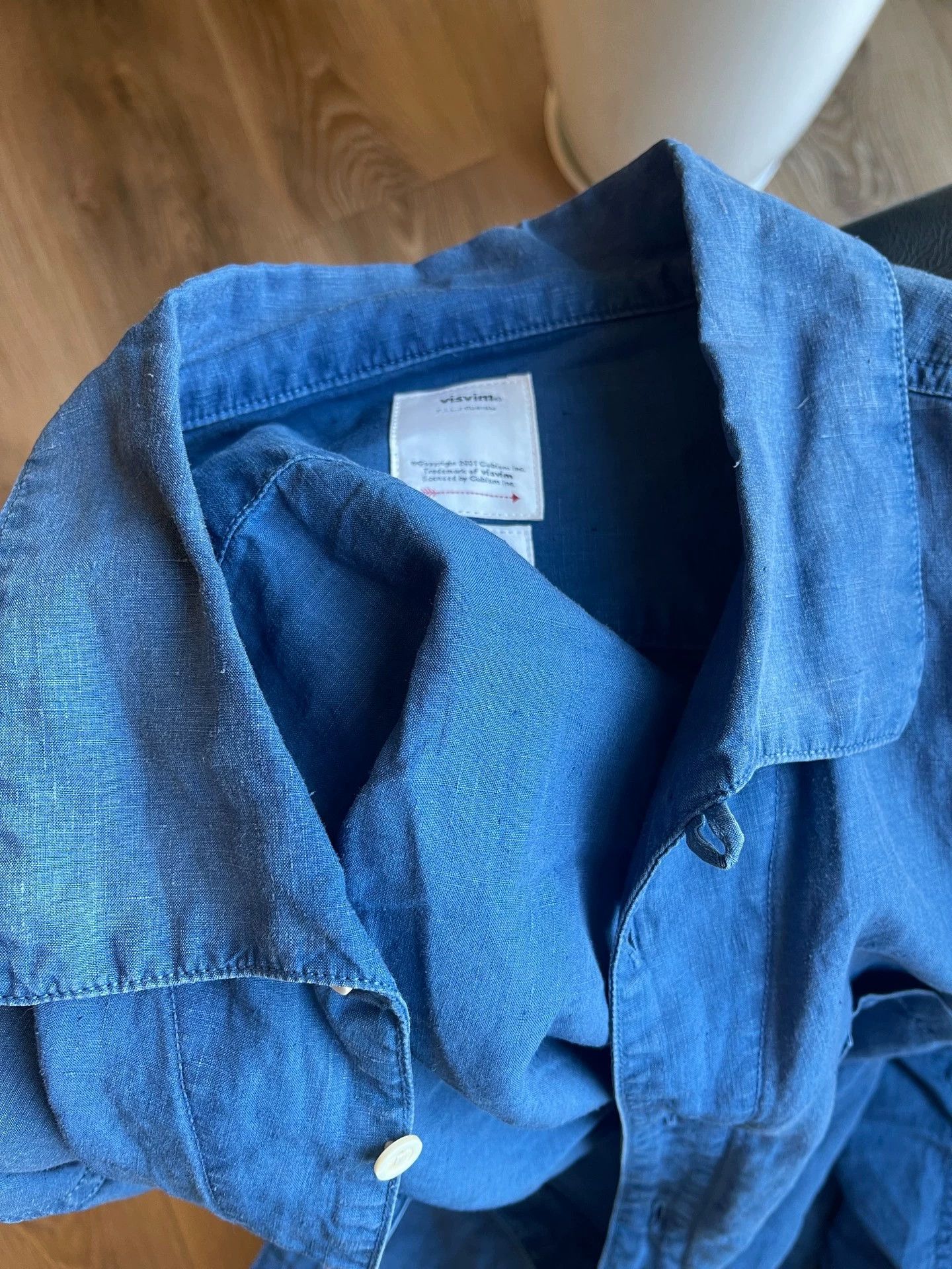 Visvim VISVIM 23SS PALMER SHIRT LONG SLEEVE DAMAGED INDIGO SHIRT Size US L / EU 52-54 / 3 - 4 Thumbnail