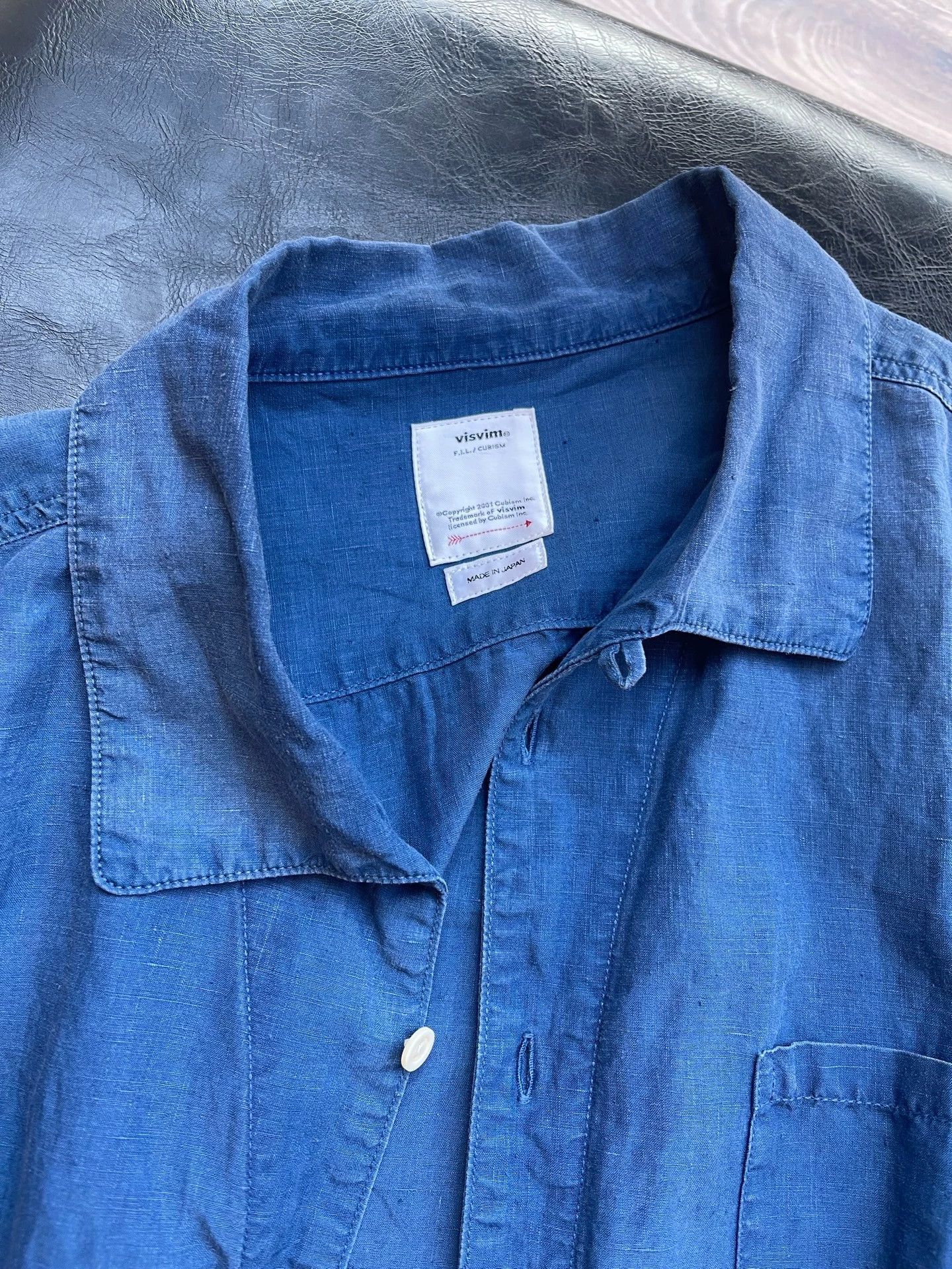 Visvim VISVIM 23SS PALMER SHIRT LONG SLEEVE DAMAGED INDIGO SHIRT Size US L / EU 52-54 / 3 - 2 Thumbnail
