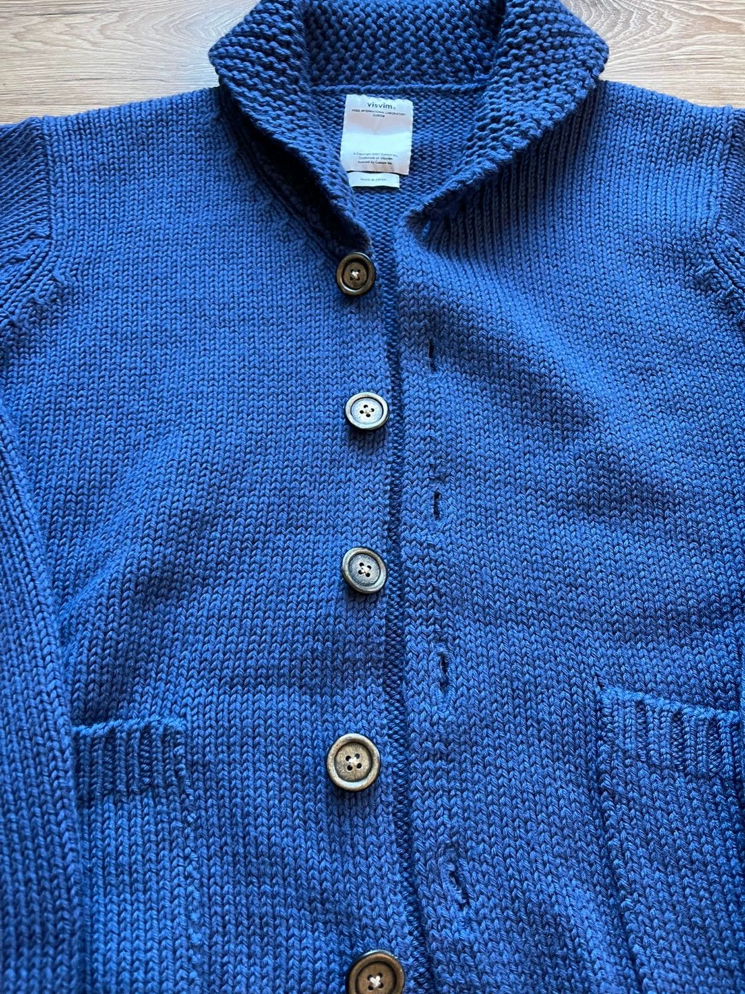Visvim VISVIM SWEATER Blue flag anti-war sweater Size US M / EU 48-50 / 2 - 2 Thumbnail