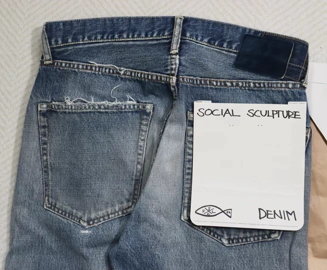 Visvim Visvim 21aw Social Sculpture 01 iDamaged-27 Size US 32 / EU 48 - 5 Thumbnail