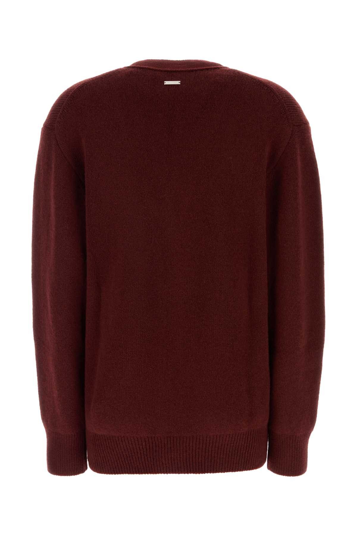 Salvatore Ferragamo Burgundy Cashmere Blend Cardigan Size XS / US 0-2 / IT 36-38 - 2 Thumbnail