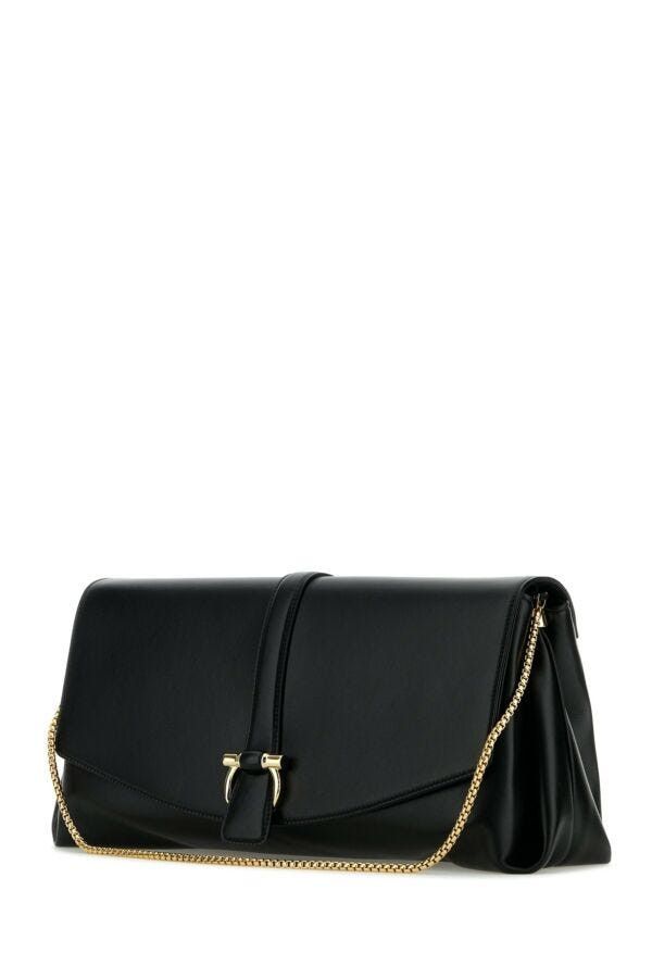 Salvatore Ferragamo Black Leather Large Crossbody Bag Size ONE SIZE - 4 Thumbnail