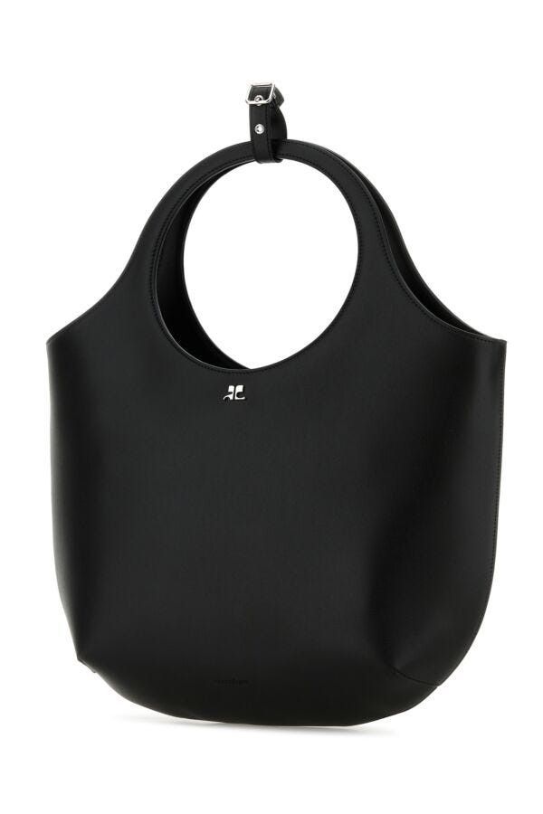 Courreges Black Leather Medium Holy Handbag Size ONE SIZE - 4 Thumbnail