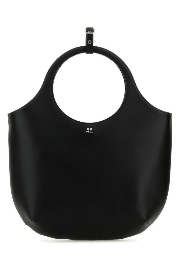 Courreges Black Leather Medium Holy Handbag Size ONE SIZE - 3 Thumbnail