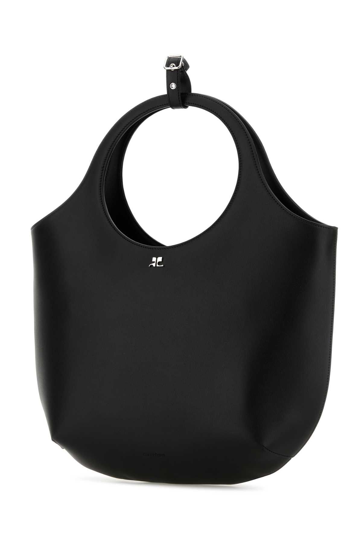 Courreges Black Leather Medium Holy Handbag Size ONE SIZE - 2 Thumbnail