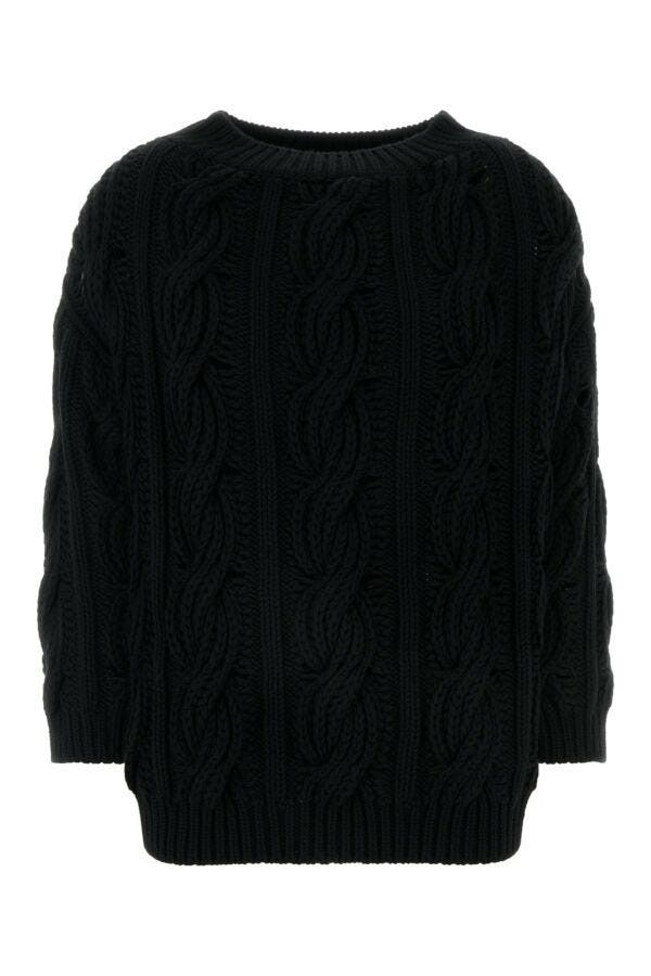 Valentino Black Wool Sweater Size S / US 4 / IT 40 - 3 Thumbnail