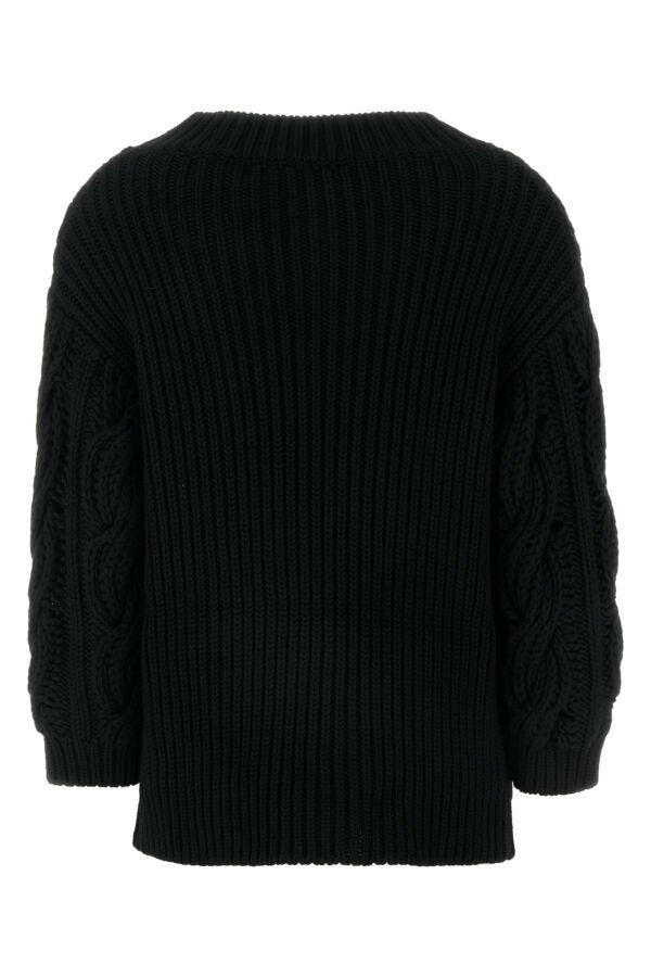 Valentino Black Wool Sweater Size S / US 4 / IT 40 - 4 Thumbnail