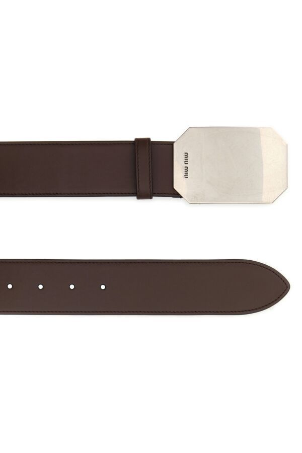 Miu Miu Brown Leather Belt Size ONE SIZE - 4 Thumbnail