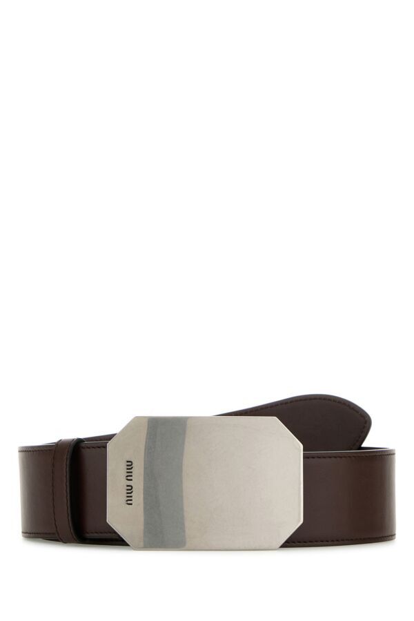 Miu Miu Brown Leather Belt Size ONE SIZE - 3 Thumbnail