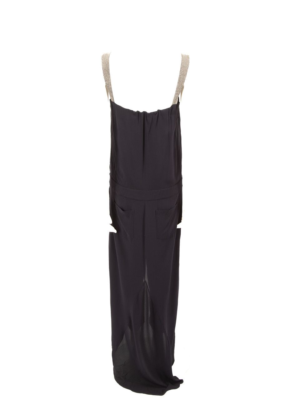 Brunello Cucinelli Navy Silk Jumpsuit Size 30" / US 8 / IT 44 - 3 Thumbnail