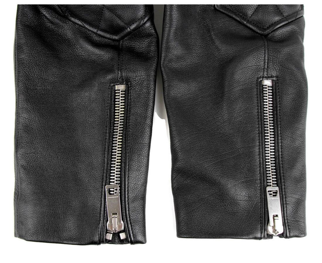 Burberry Men's Black Leather Diamond Quilted Biker Jacket (50 EU / Size US M / EU 48-50 / 2 - 7 Thumbnail