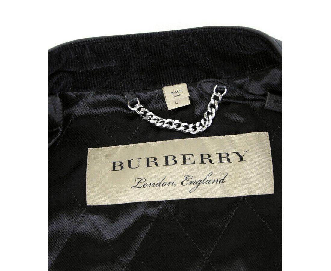 Burberry Men's Black Leather Diamond Quilted Biker Jacket (50 EU / Size US M / EU 48-50 / 2 - 5 Thumbnail