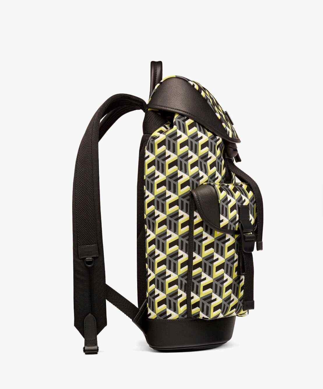 MCM Brandenburg Yellow/Black Cubic Monogram Unisex Nylon Size ONE SIZE - 3 Thumbnail