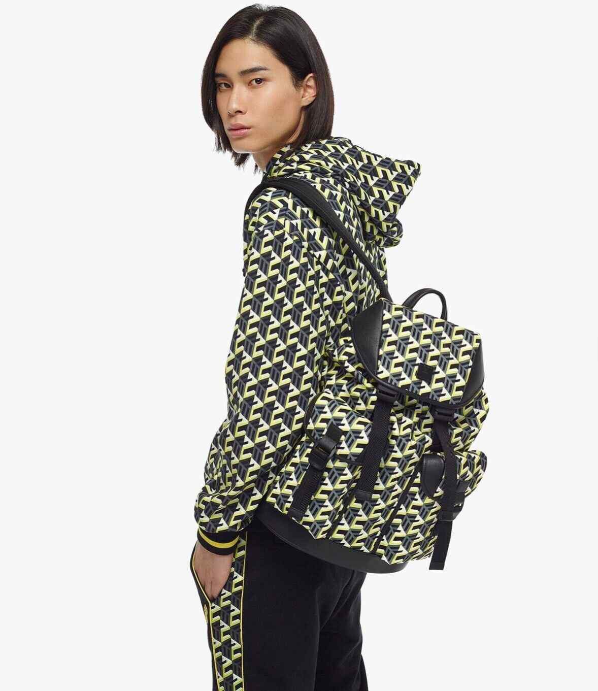 MCM Brandenburg Yellow/Black Cubic Monogram Unisex Nylon Size ONE SIZE - 2 Thumbnail