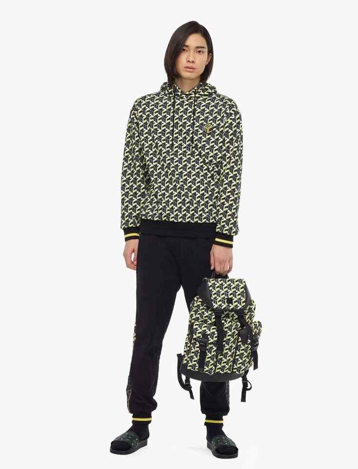 MCM Brandenburg Yellow/Black Cubic Monogram Unisex Nylon Size ONE SIZE - 6 Thumbnail