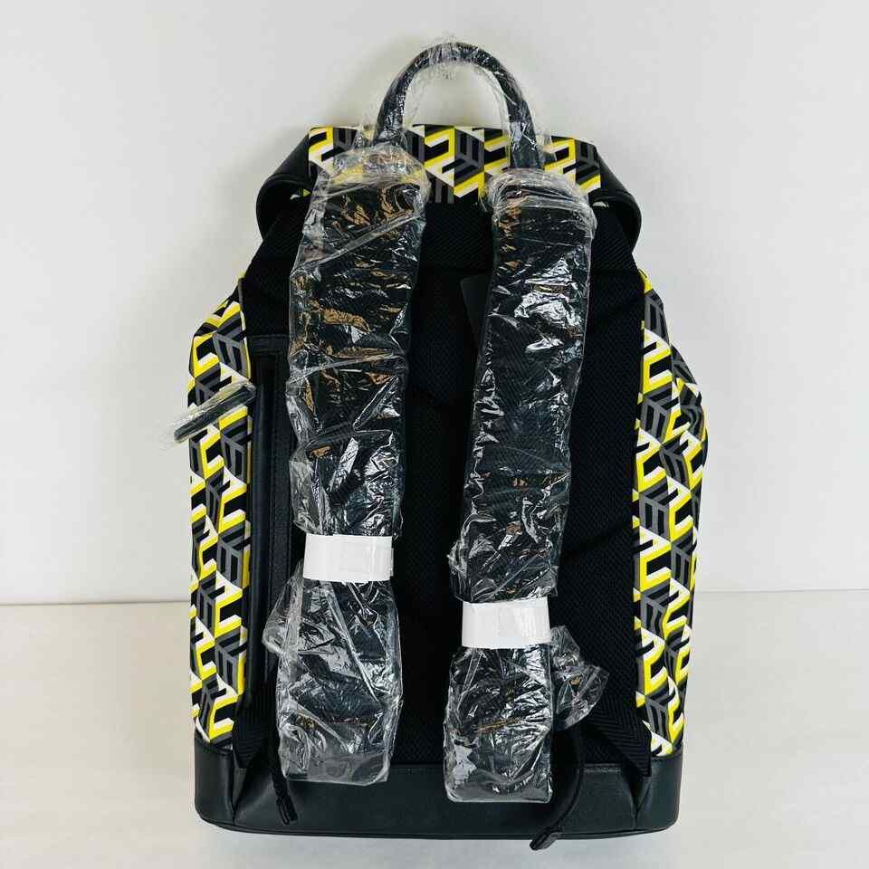 MCM Brandenburg Yellow/Black Cubic Monogram Unisex Nylon Size ONE SIZE - 9 Thumbnail